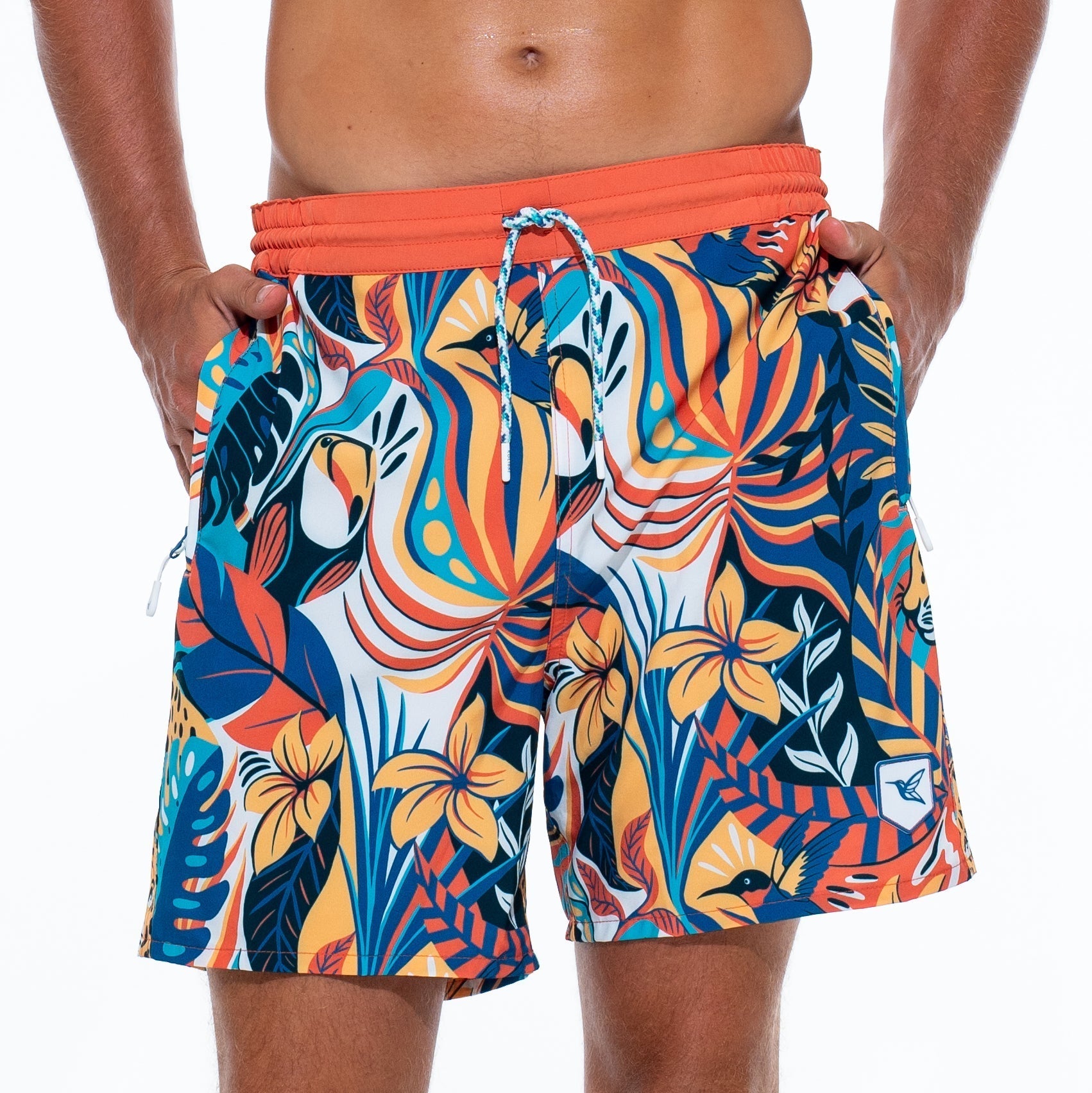 Mens Designer Board Shorts | Jungle Original Print-thumbmail-1