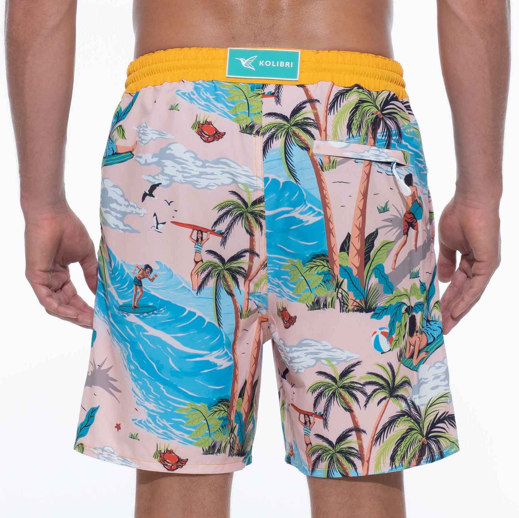 Mens Designer Board Shorts | Island Original Print-thumbmail-2