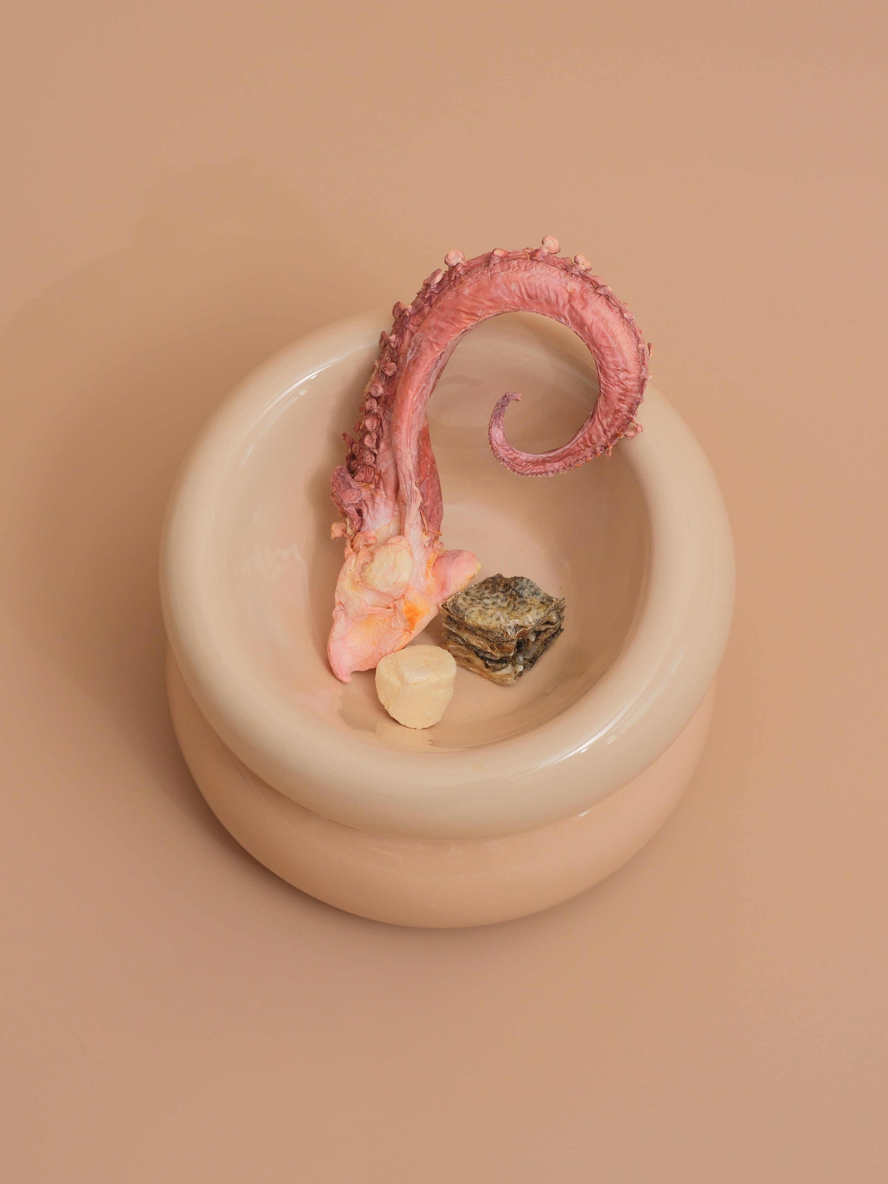 Soufflé Pet Bowl - Cream Beige-thumbmail-4