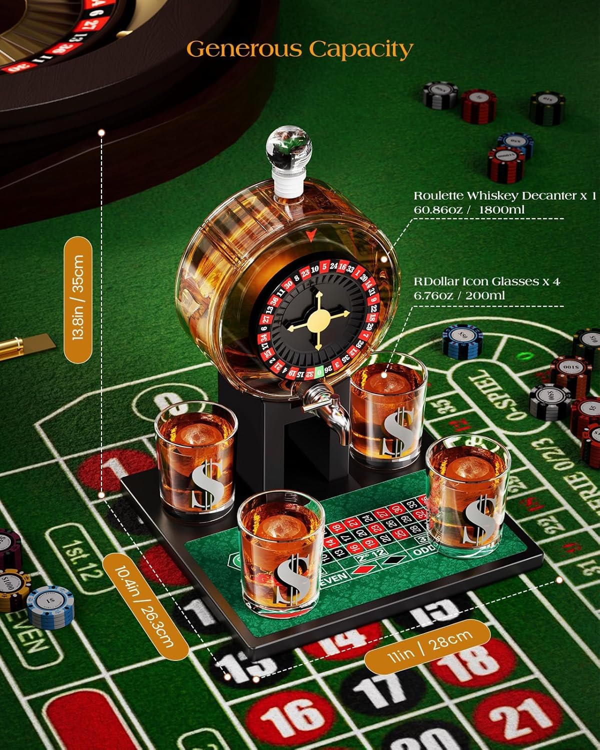 Roulette Whiskey Decanter Set-thumbmail-2