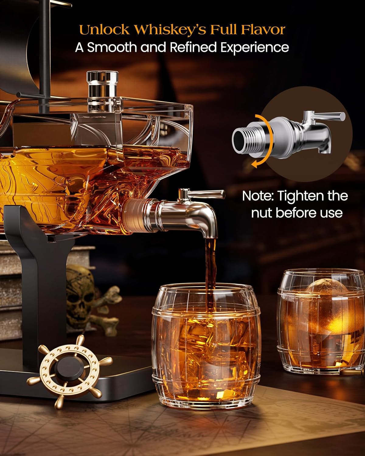 Pirate Ship Whiskey Decanter Set-thumbmail-8