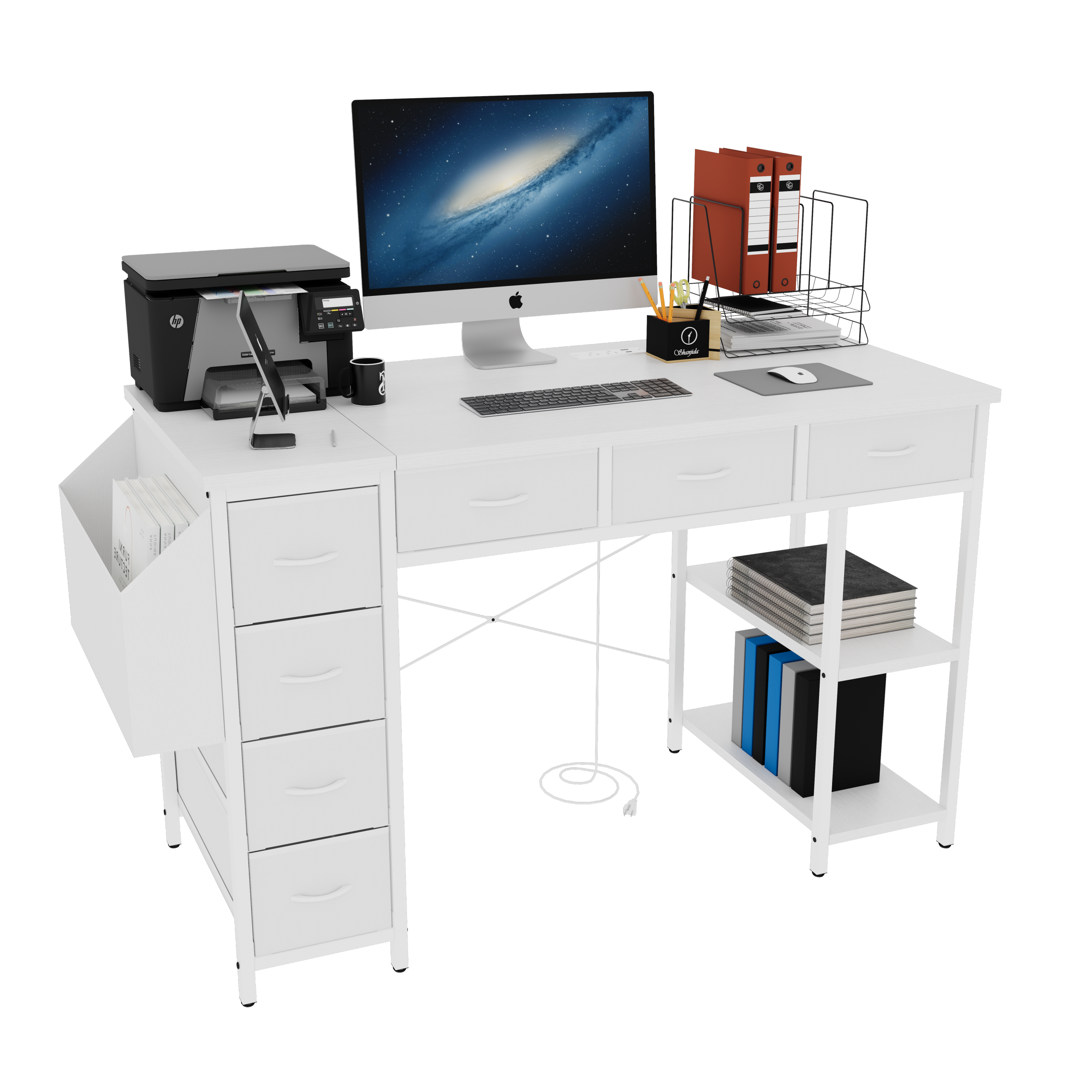 47' Computer Desk With Power Outlet-thumbmail-4