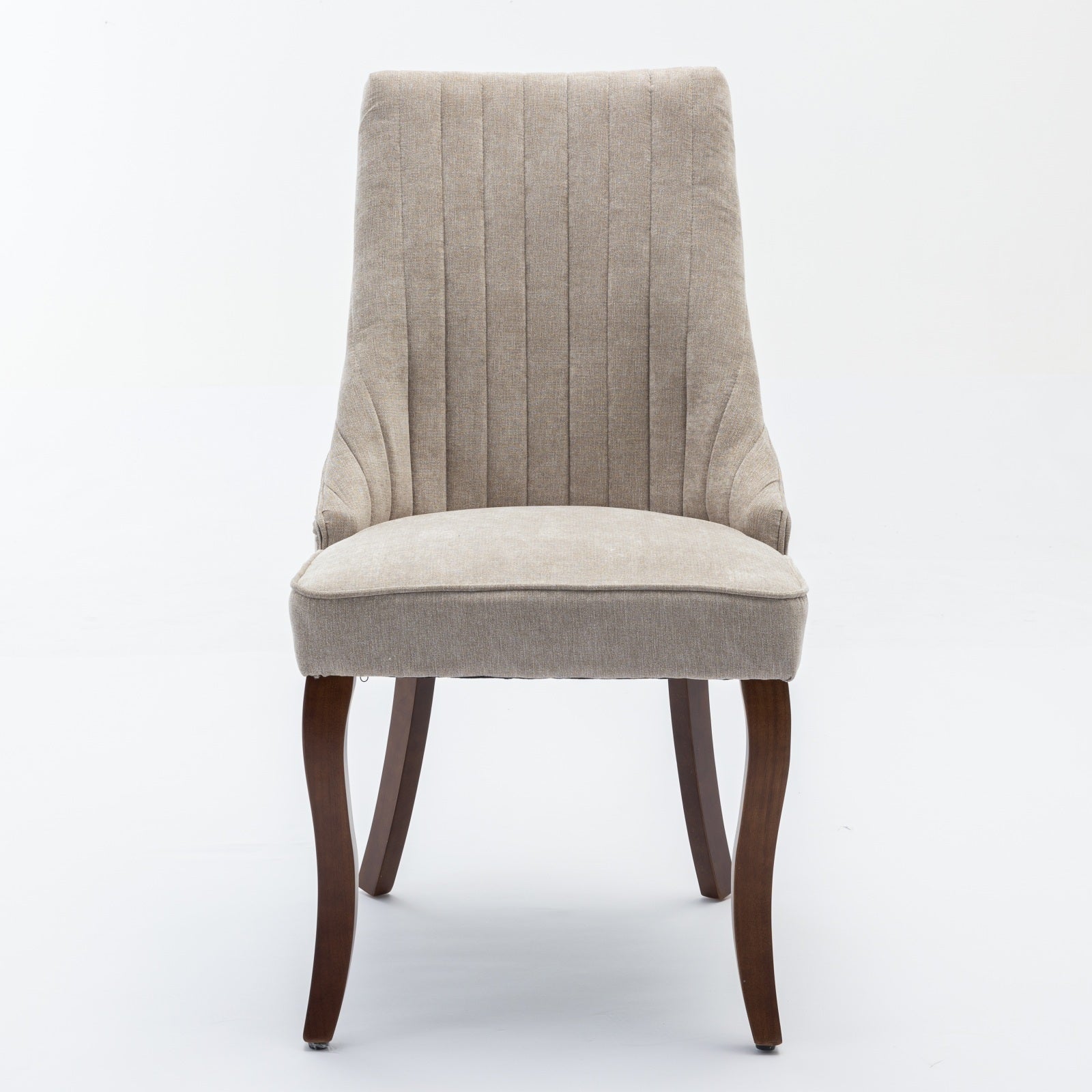 Set of 2 Rayon Cloth Flocking Linen Dining Chairs-thumbmail-9