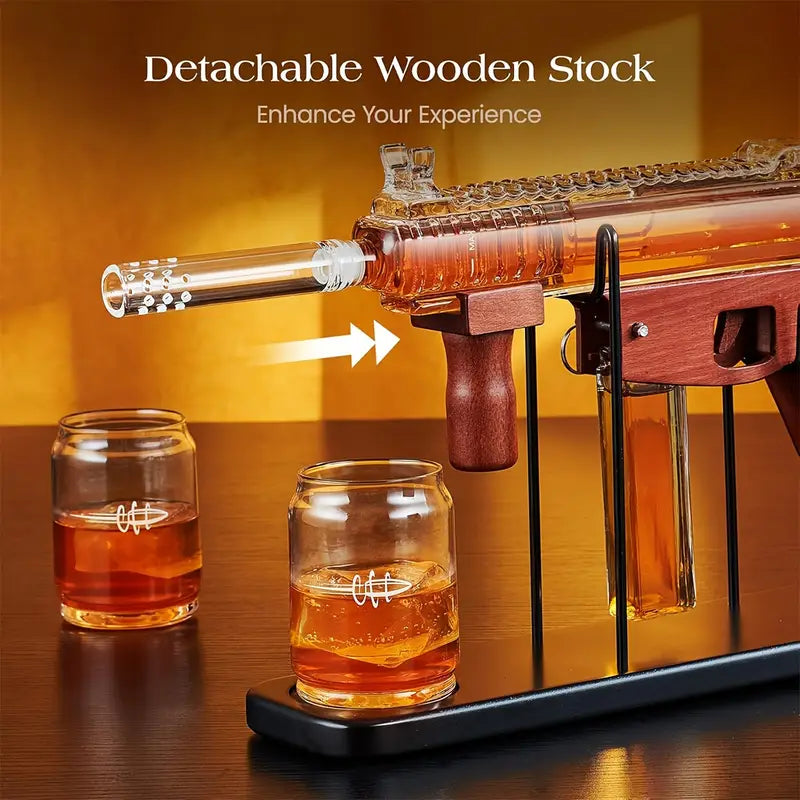 M-16 Machine Gun Whiskey Decanter Set-thumbmail-3