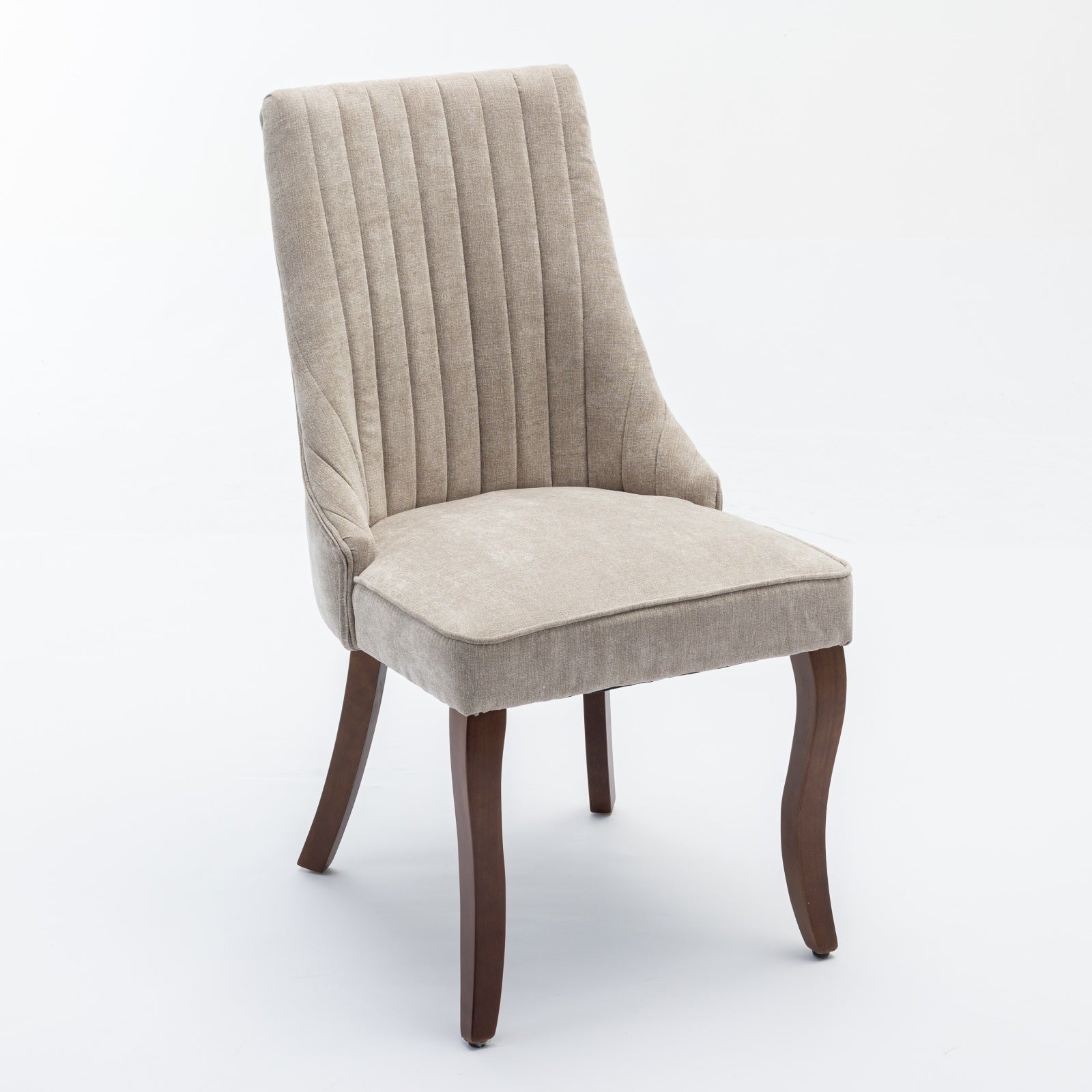 Set of 2 Rayon Cloth Flocking Linen Dining Chairs-thumbmail-6
