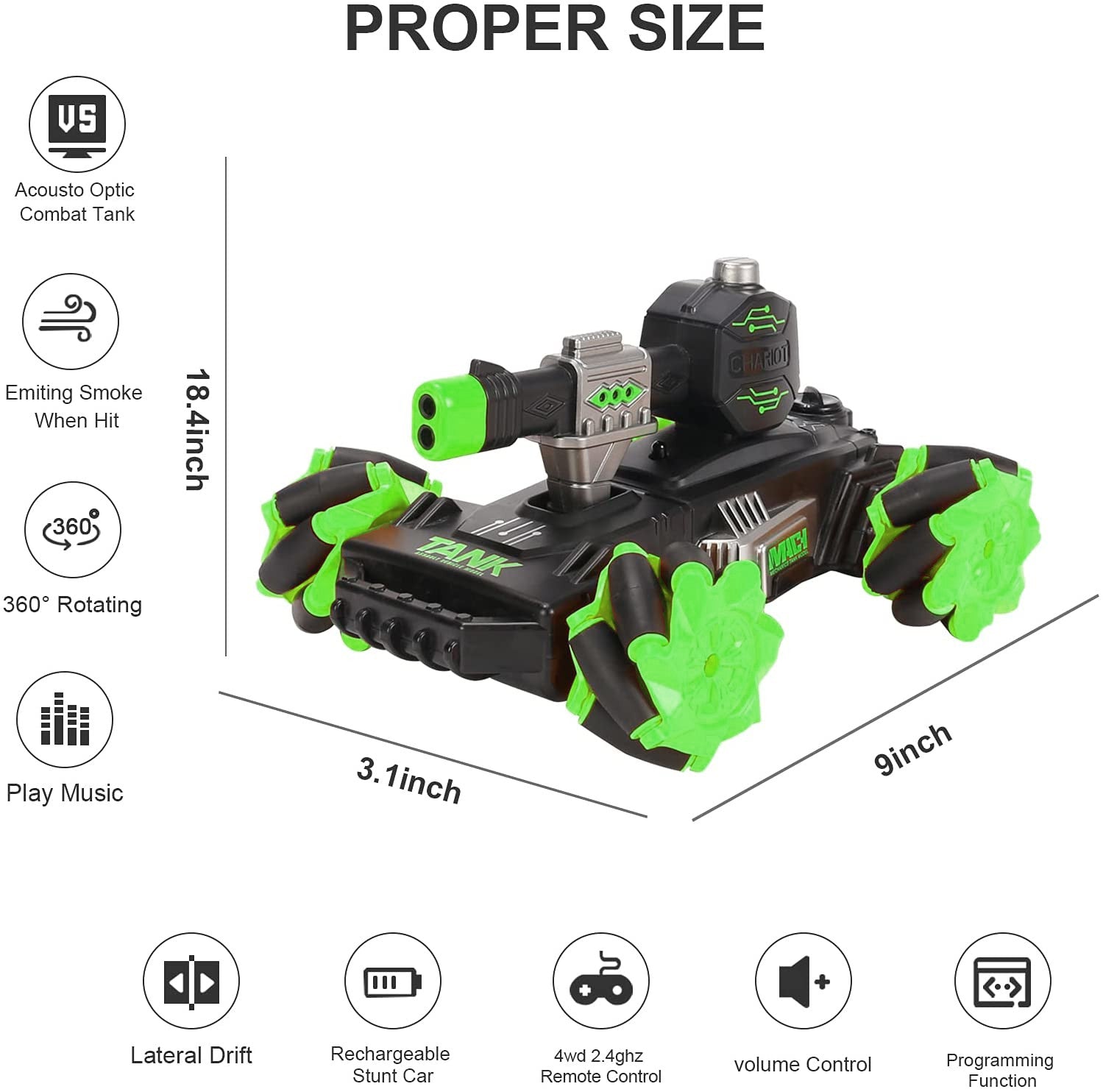 Contixo SC6 RC Remote Control Combat Battle Tank 1:24 Scale - 2 Pack-thumbmail-5