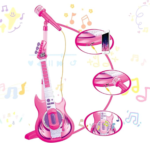 Contixo Kids Toy Guitar Set With MP3 Microphone - Musical Toy-thumbmail-3