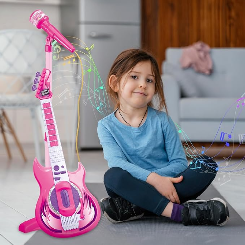 Contixo Kids Toy Guitar Set With MP3 Microphone - Musical Toy-thumbmail-7