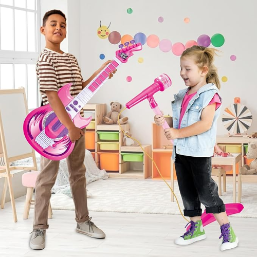 Contixo Kids Toy Guitar Set With MP3 Microphone - Musical Toy-thumbmail-2
