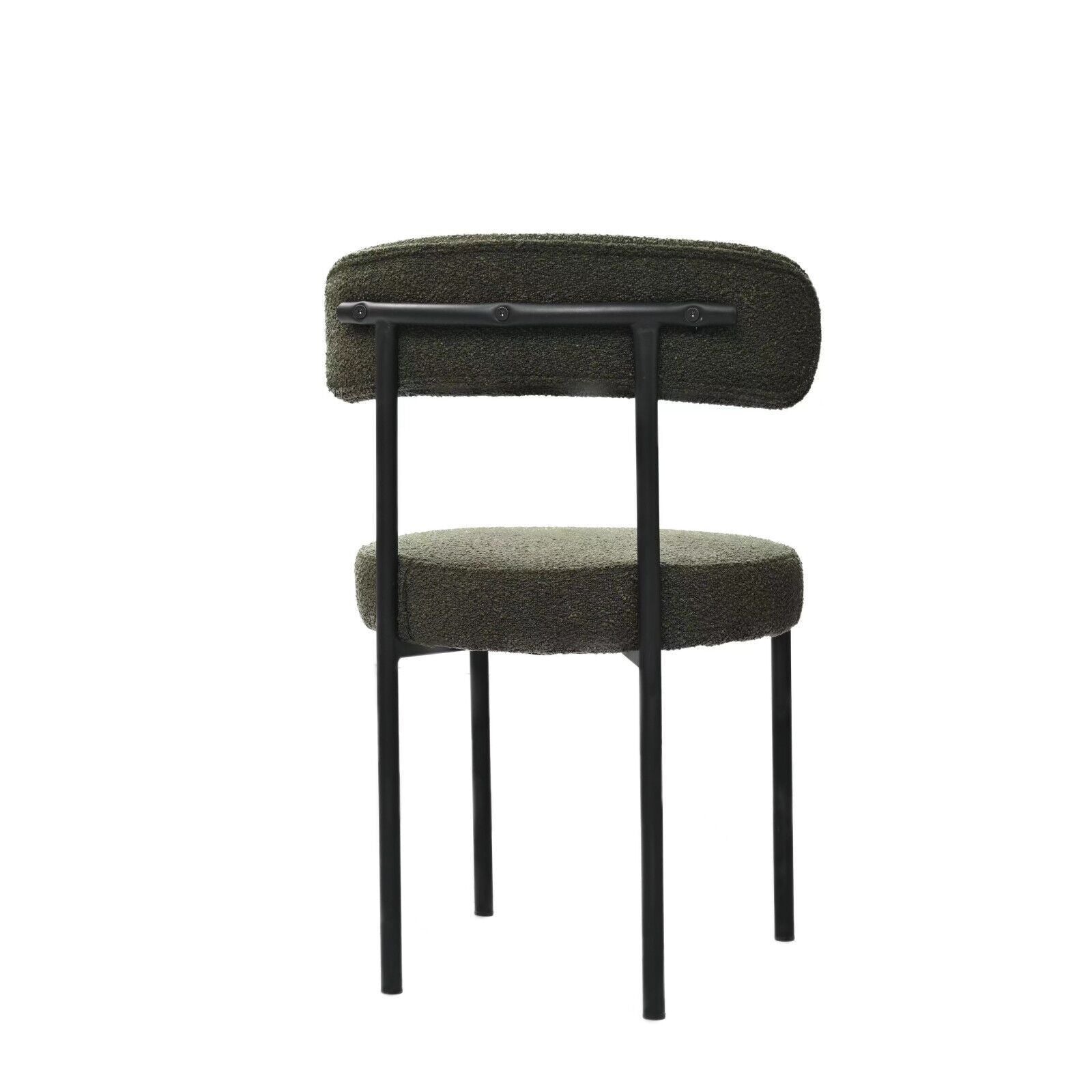 Set of 2 Mid-Century Modern Boucle Dining Chairs-thumbmail-9