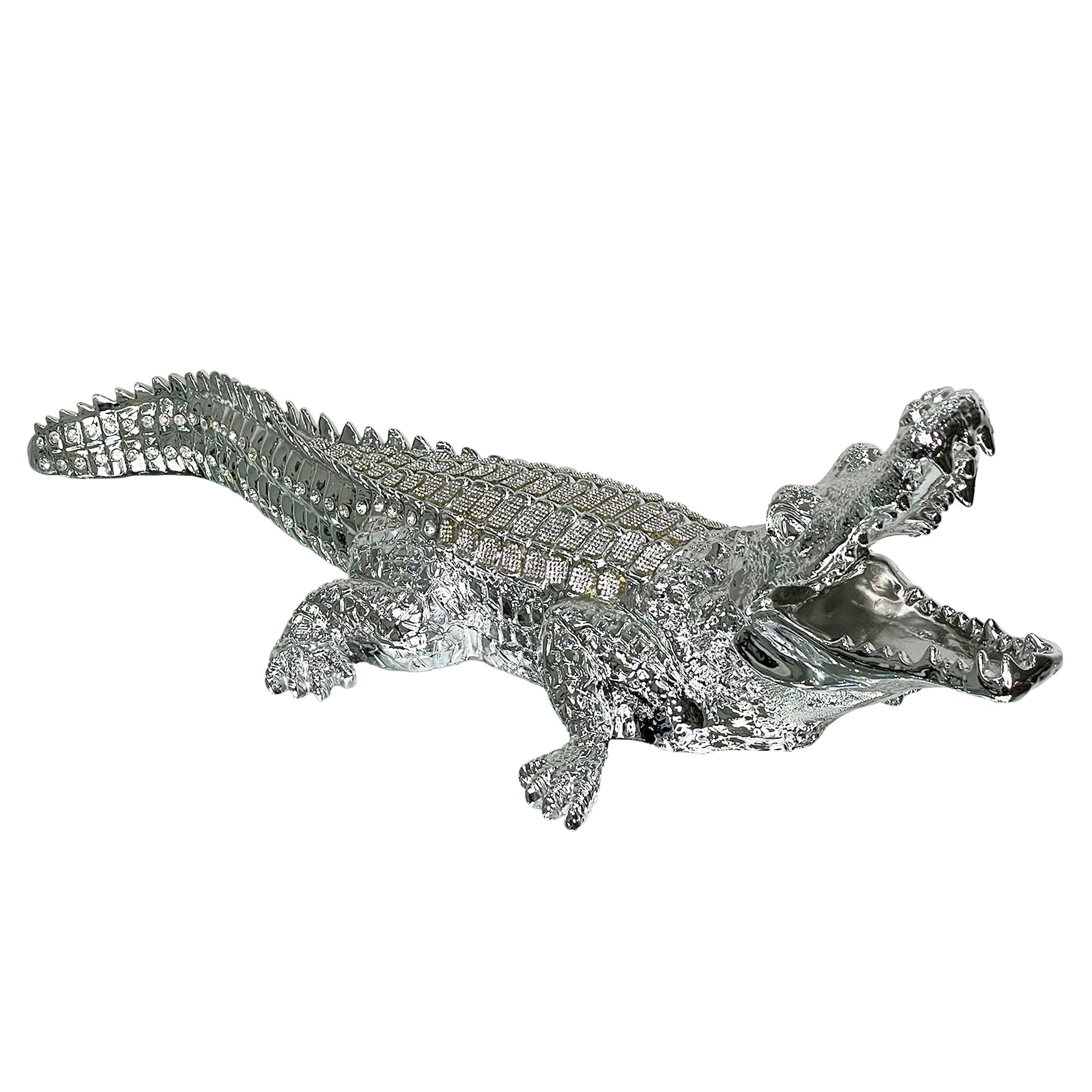 Ambrose Diamond Encrusted Chrome Plated Crocodile-thumbmail-8