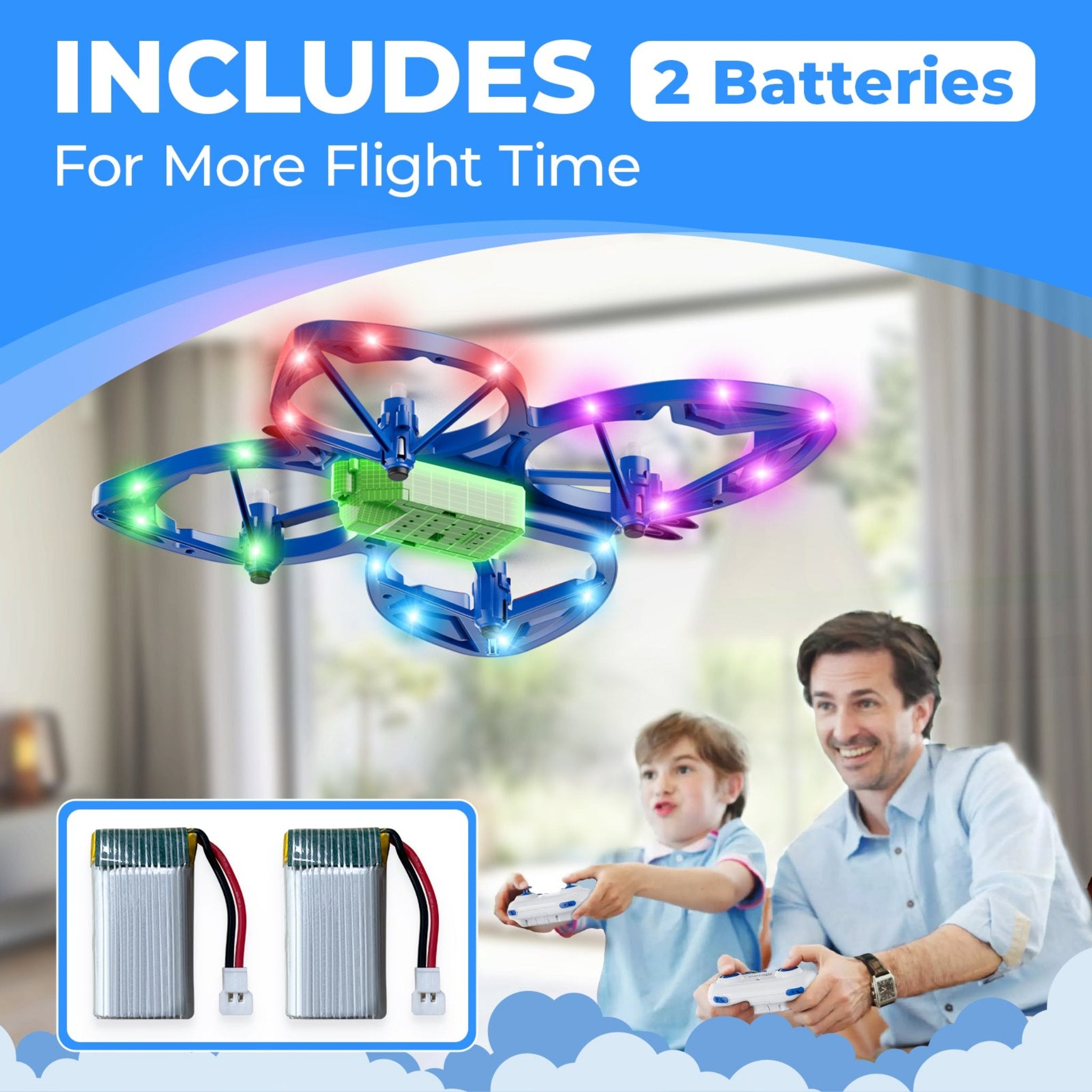Contixo TD2 Butterfly Kids Drone - LED Lights, 360- Stunts, 14-thumbmail-4