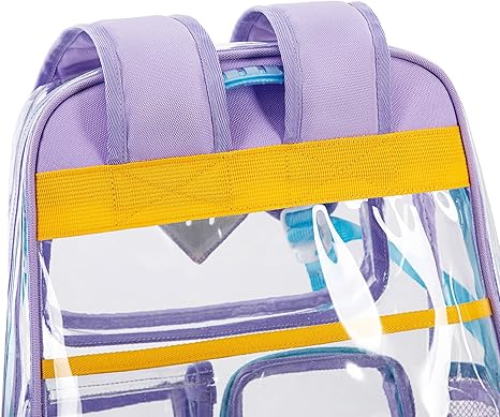 Contixo Clear Backpack - Trendy PVC Transparent Bookbag for Girls-thumbmail-5