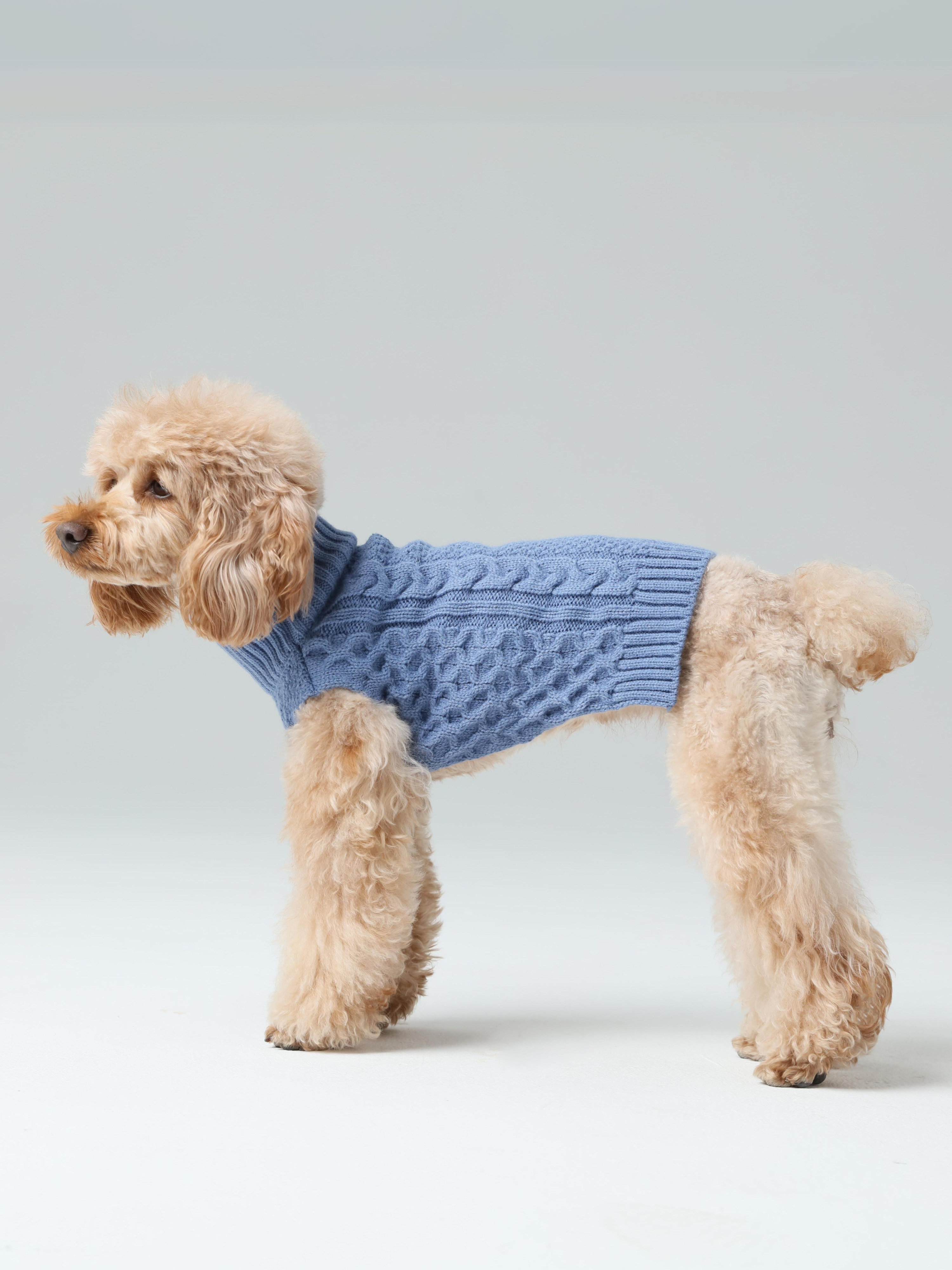 Pet Sweater Vest - Ice Blue-thumbmail-1