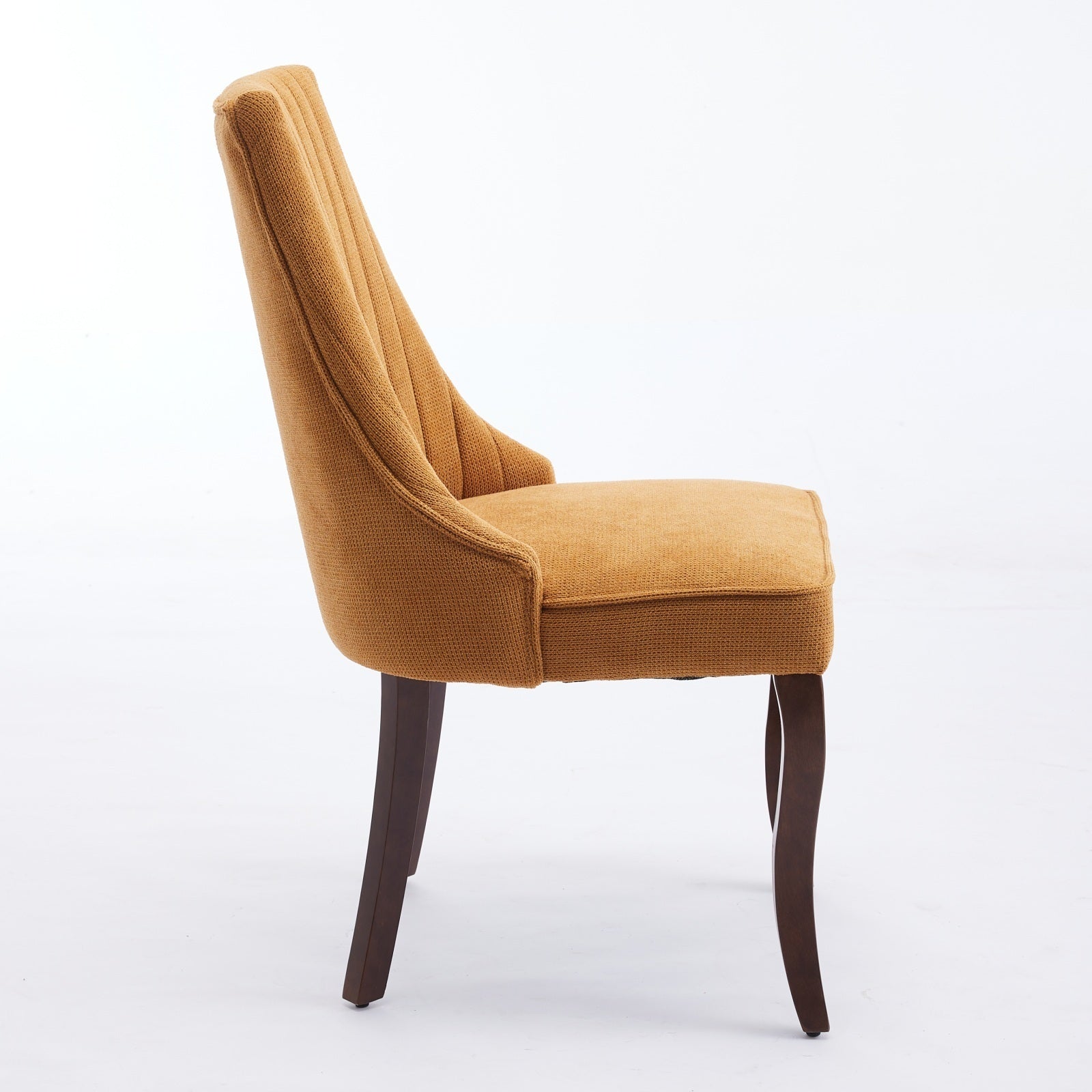 Set of 2 Rayon Cloth Flocking Linen Dining Chairs-thumbmail-10