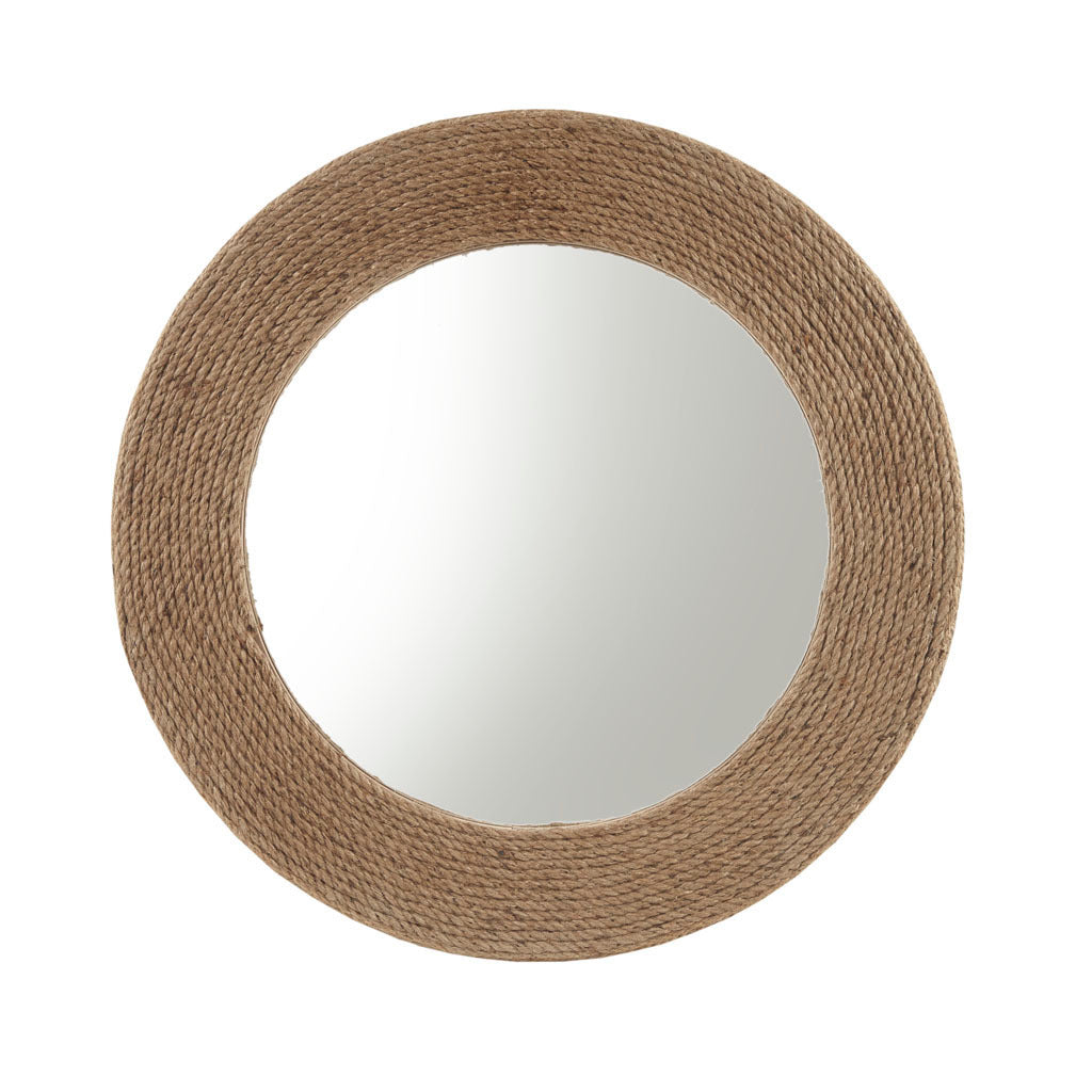 Natural Jute Rope Round Wall Mirror-thumbmail-7