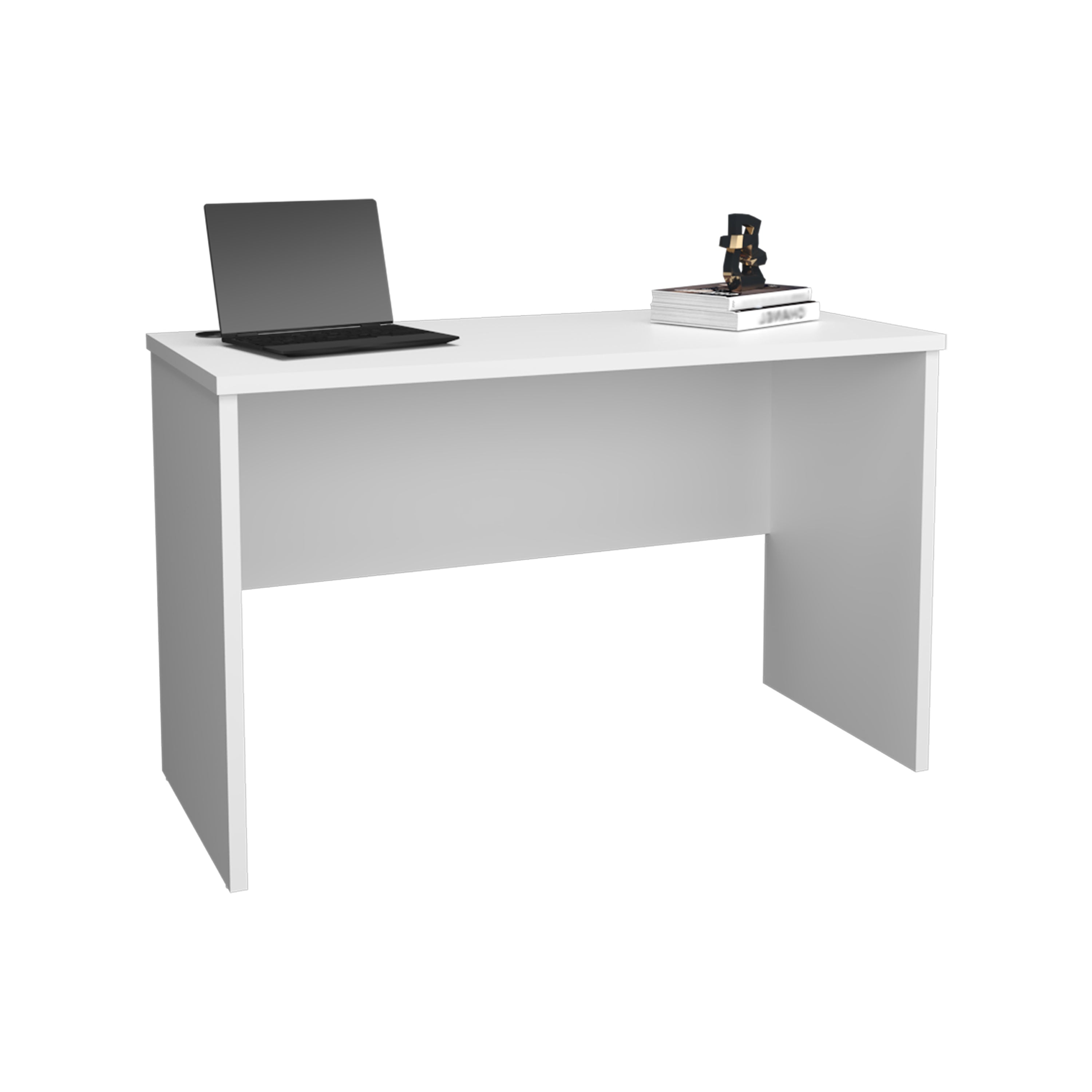 Malibu 47' Wide Study Modern White Desk-thumbmail-1
