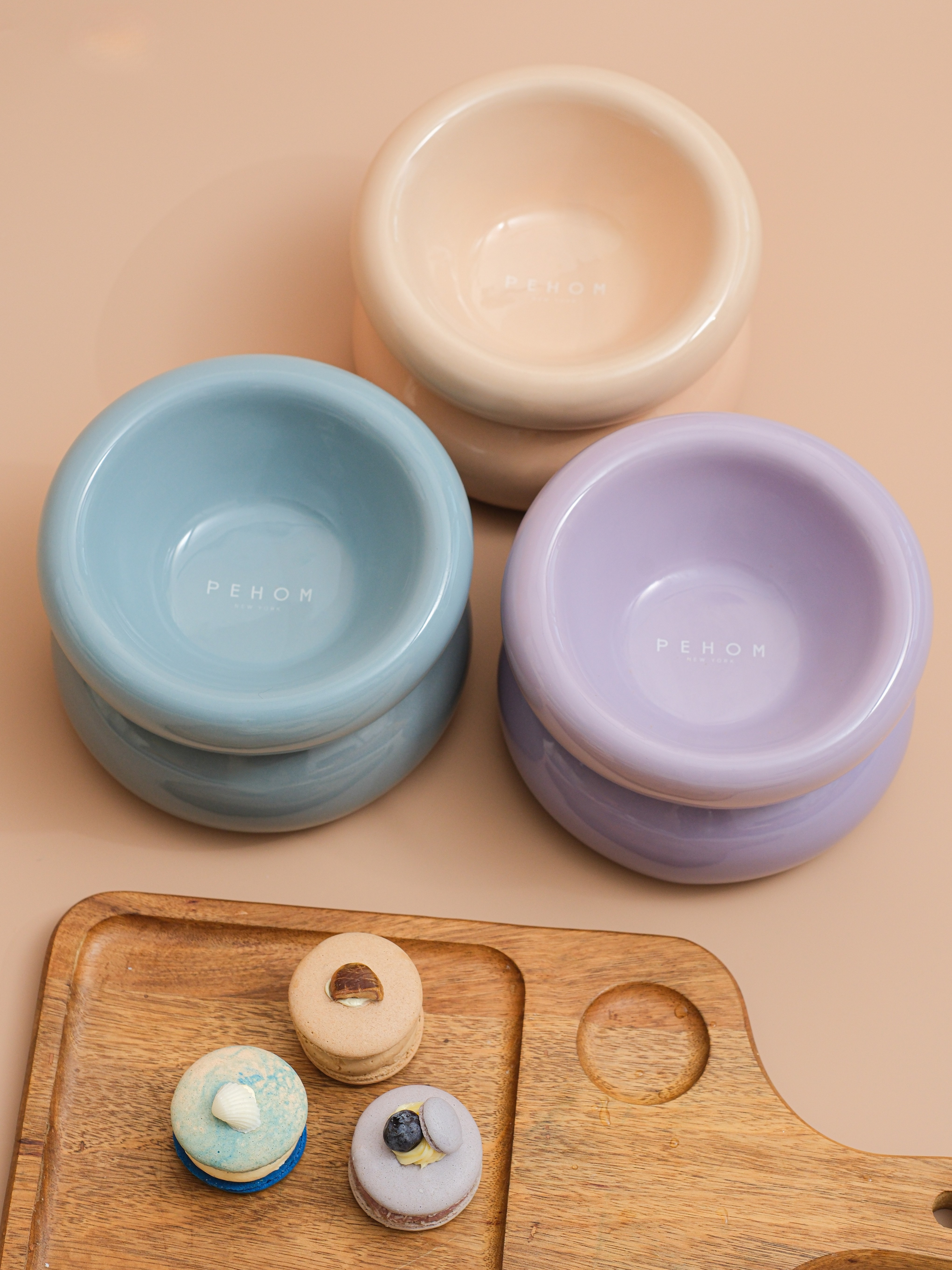 Soufflé Pet Bowl - Cream Beige-thumbmail-2