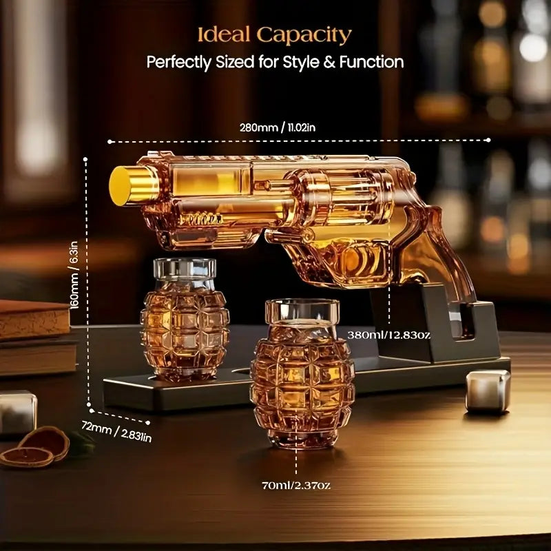 Magnum Revolver Whiskey Decanter Set-thumbmail-6