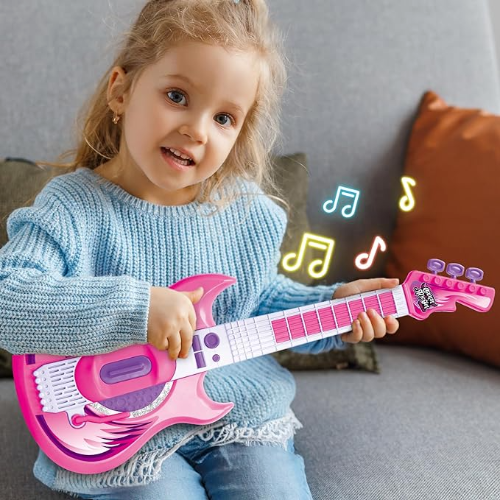 Contixo Kids Toy Guitar Set With MP3 Microphone - Musical Toy-thumbmail-6