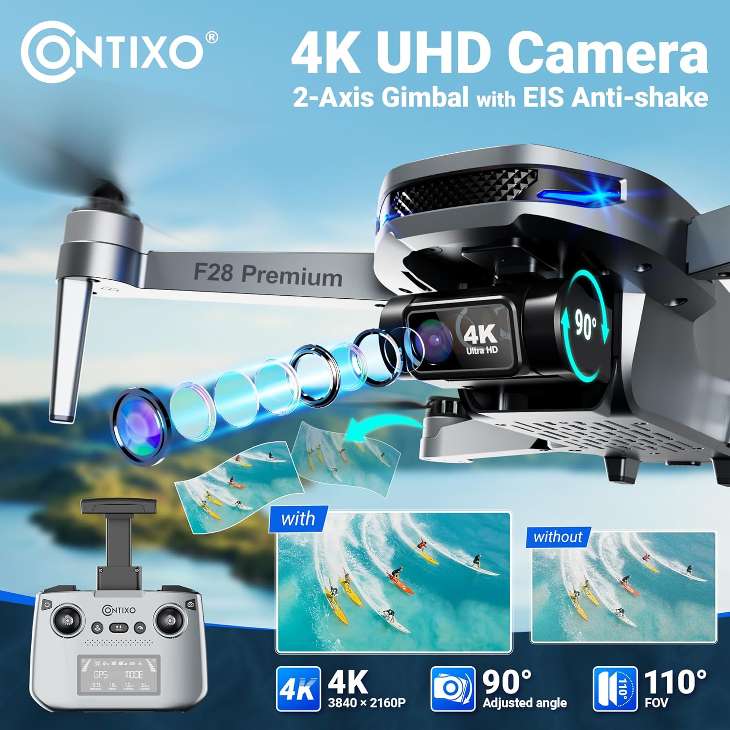 Contixo F28 Premium 2-Axis Gimbal Drone-thumbmail-4