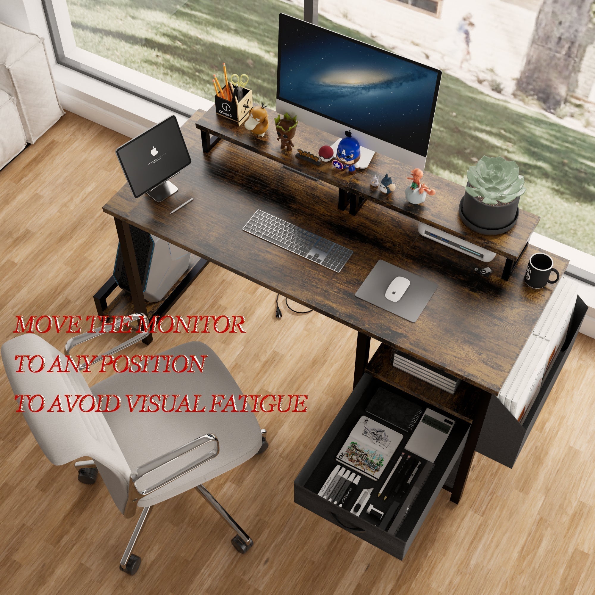 47.27'Office Desk With Power Outlet-thumbmail-6