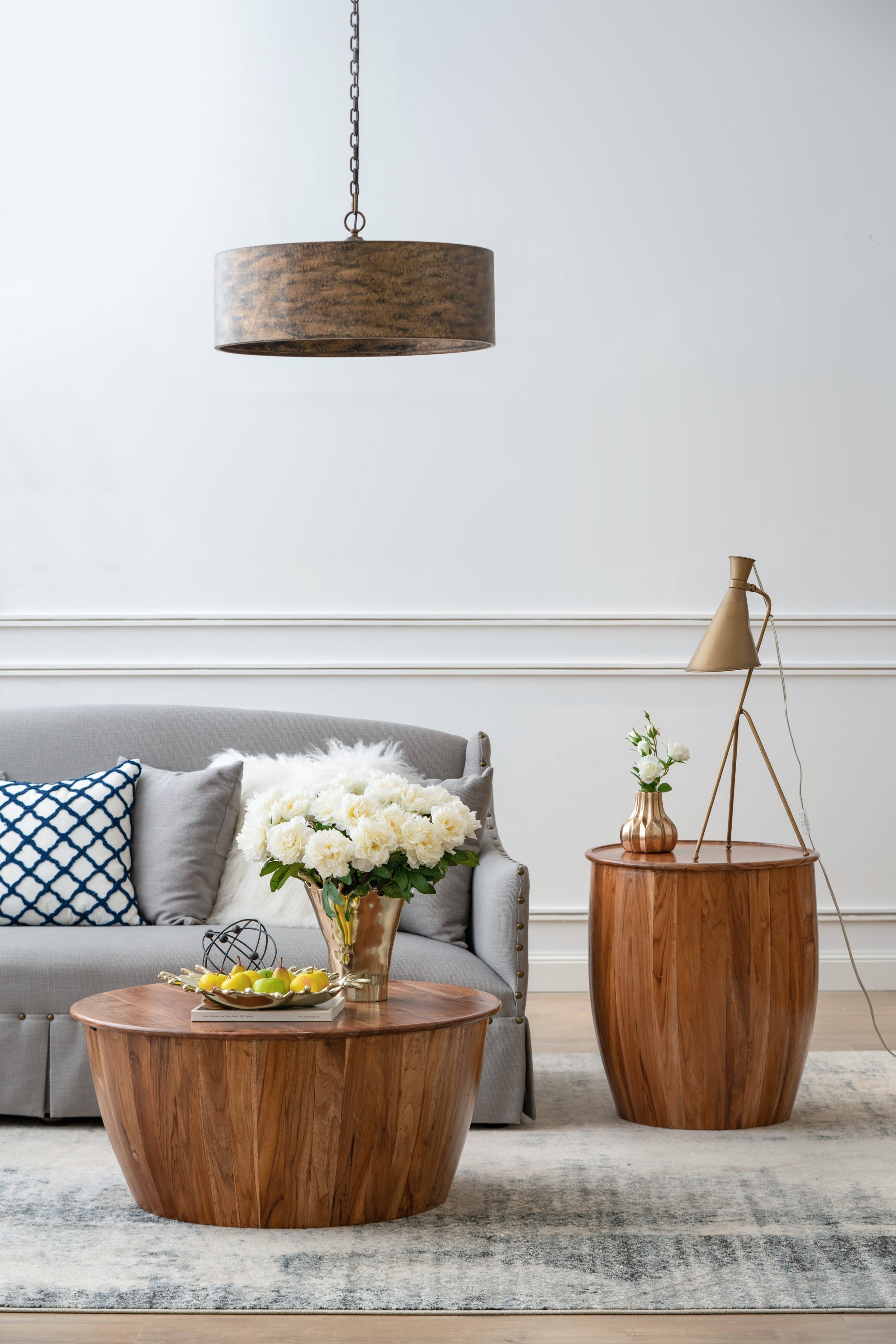 Drum Side Table With Tray Style Top-thumbmail-3