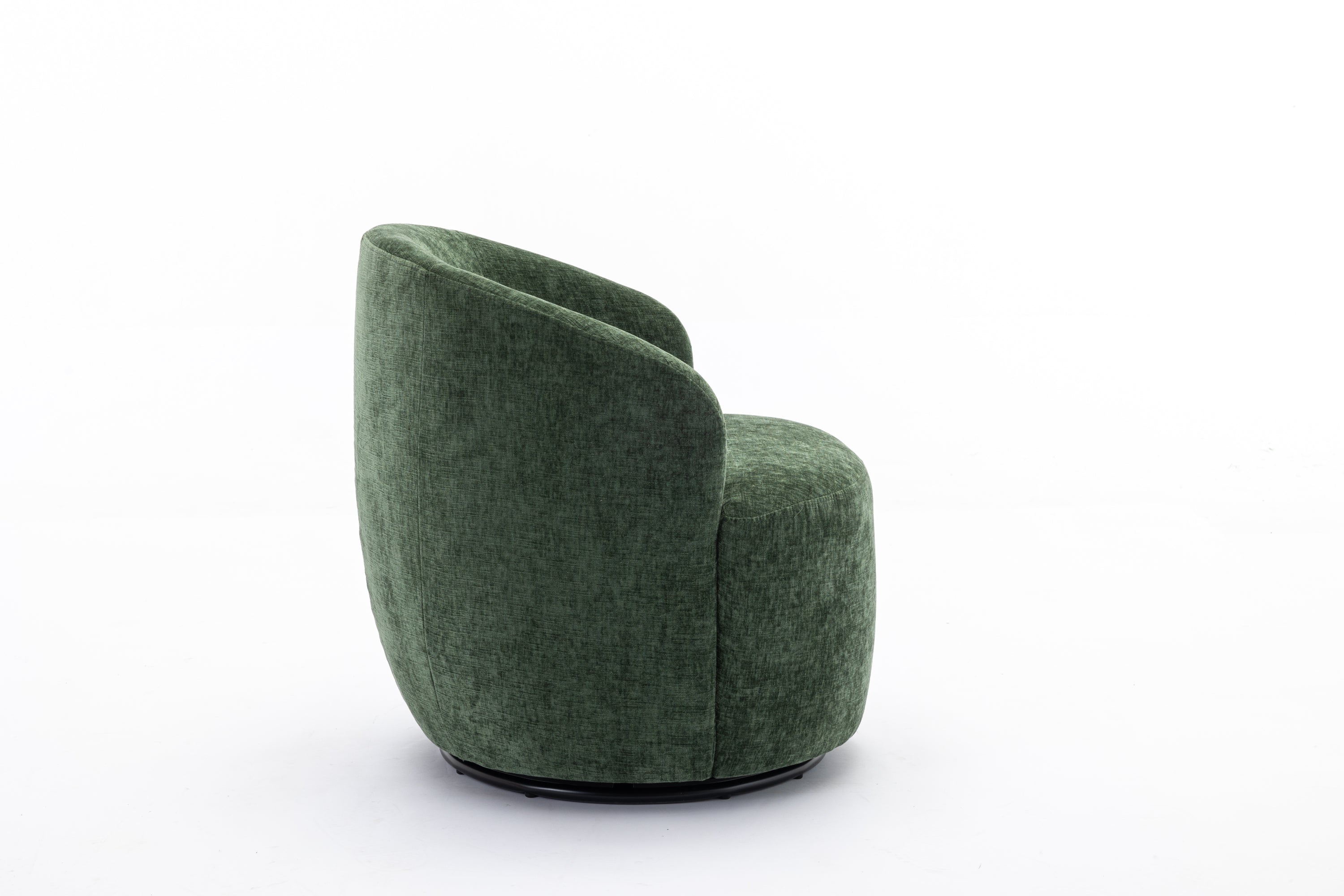 Swivel Accent Armchair  With Black Powder Coating Metal Ring-thumbmail-3