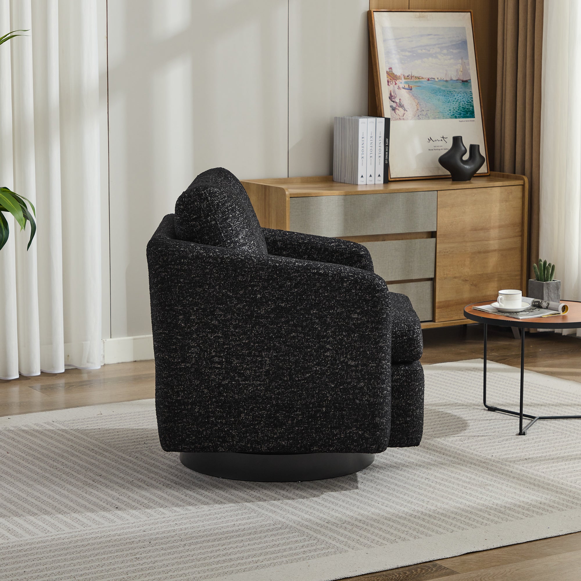 31.5"W  Comfy Round Swivel Accent Chair-thumbmail-9