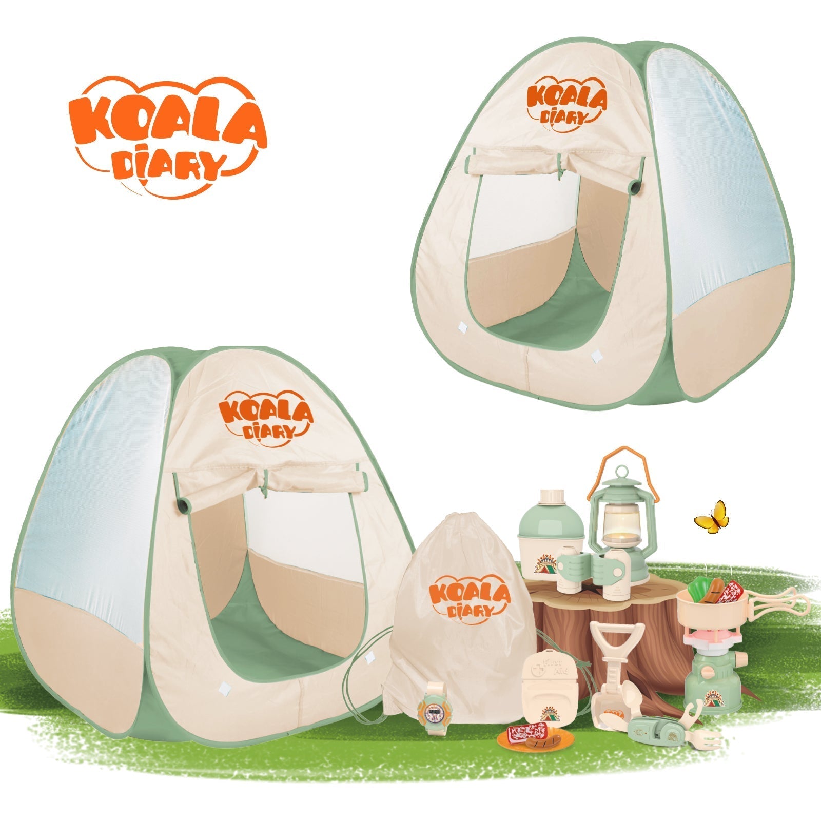 Contixo Kids Camping Set - Pretend Play Tent With Toy Campfire & Lantern-thumbmail-8
