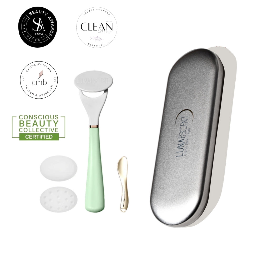LUNAESCENT Touch-Free Skincare Applicator With Spatula + Carry Case With Mirror-thumbmail-7