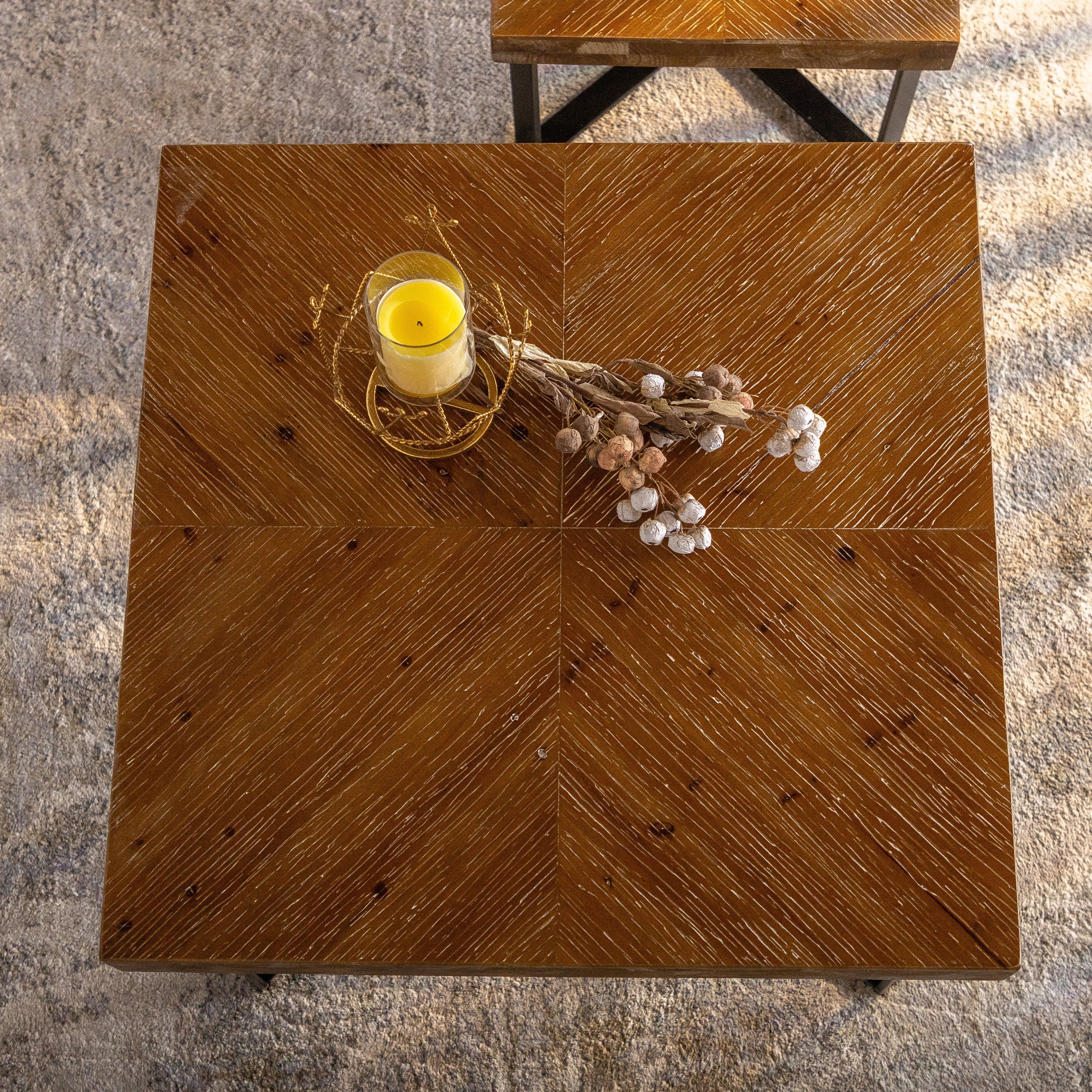 Modern Retro Splicing Square Coffee Table Set of 2-thumbmail-5