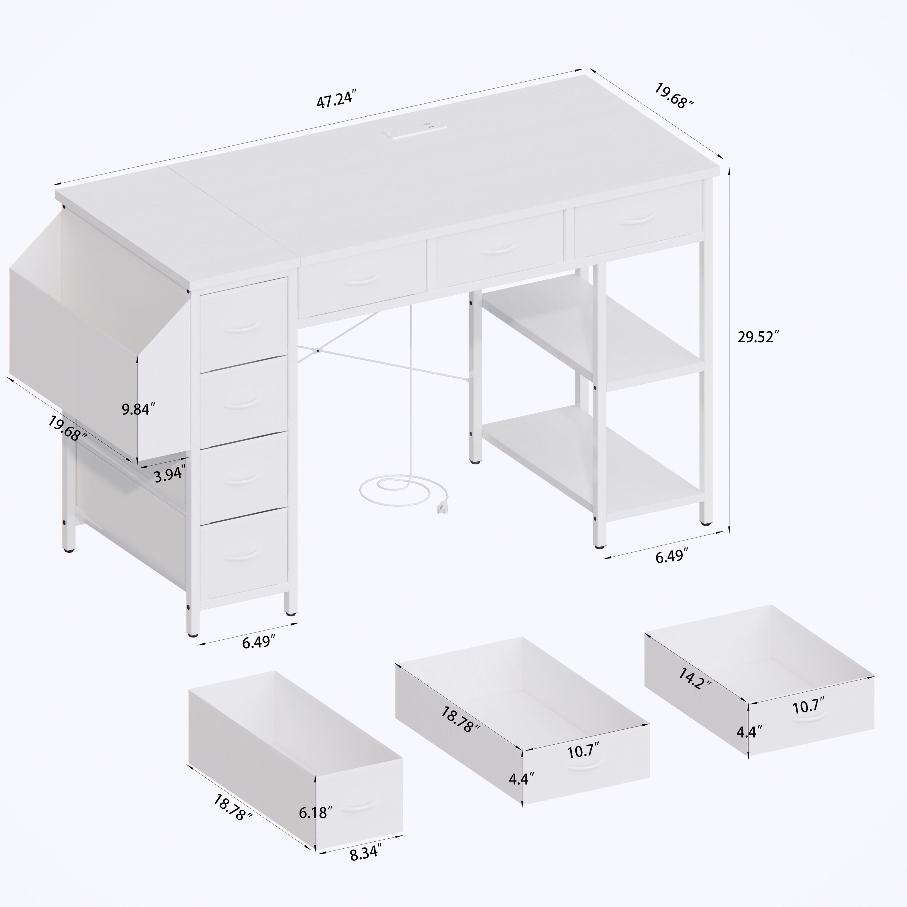 47' Computer Desk With Power Outlet-thumbmail-8