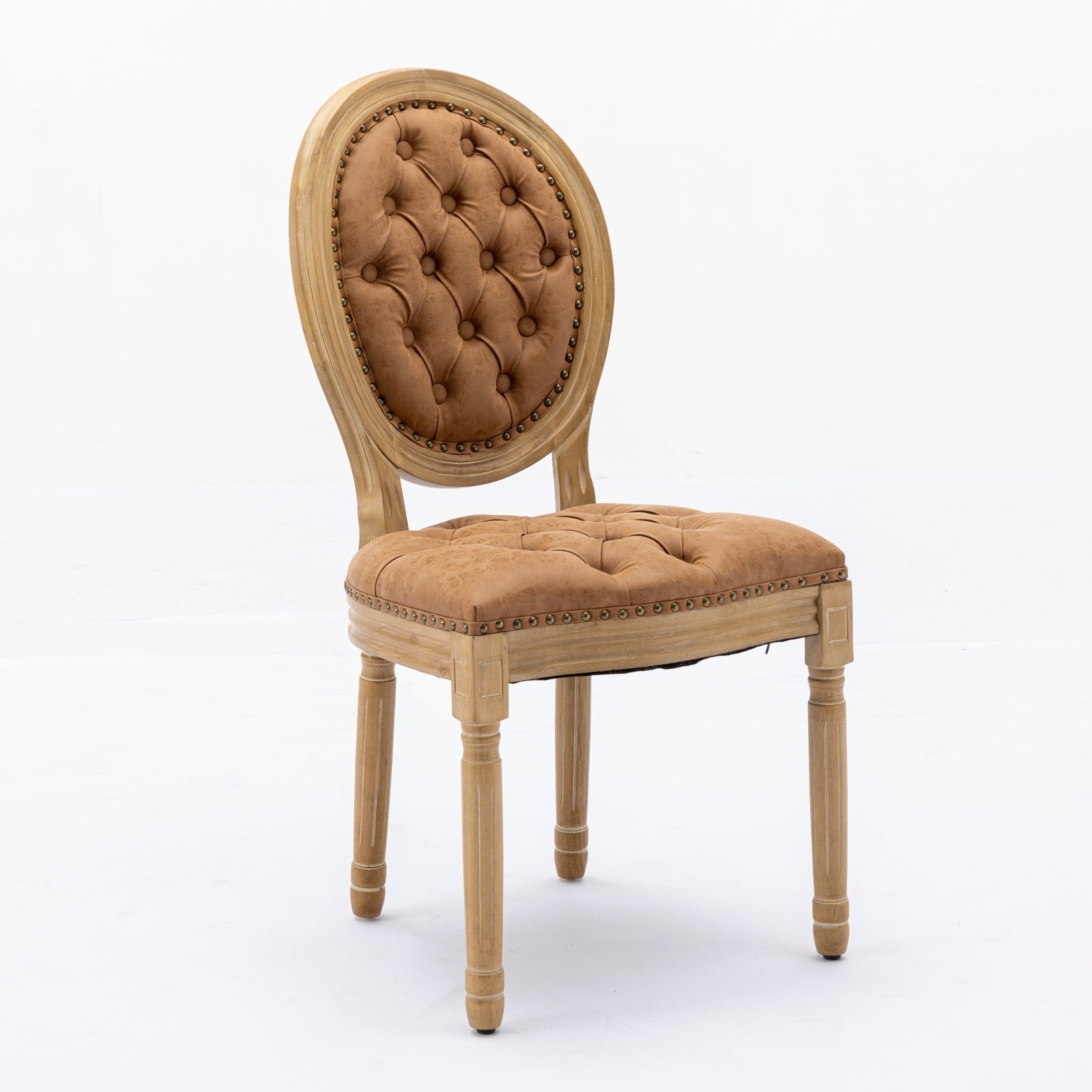 Set of 2 French Style Solid Wood Antique Dining Chairs-thumbmail-2
