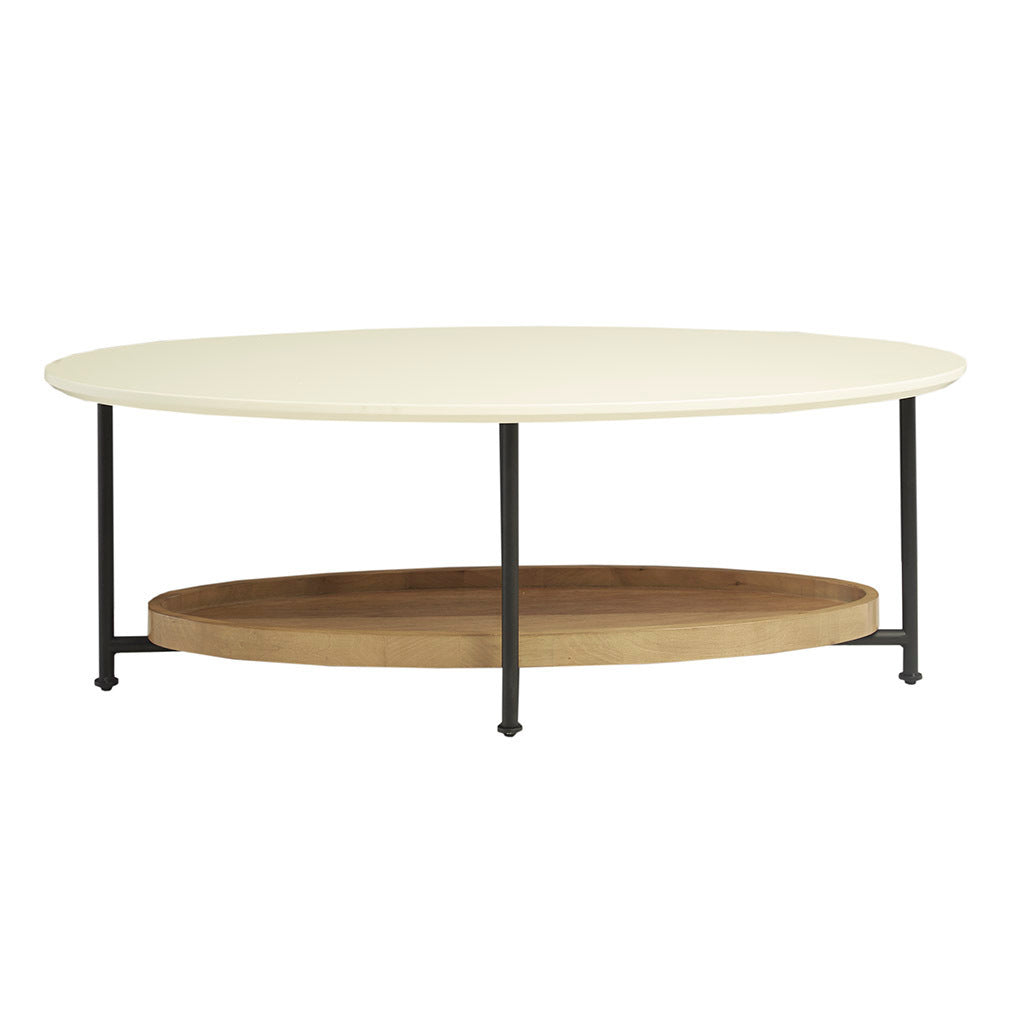 Monte Oval White/Natural Coffee Table-thumbmail-1