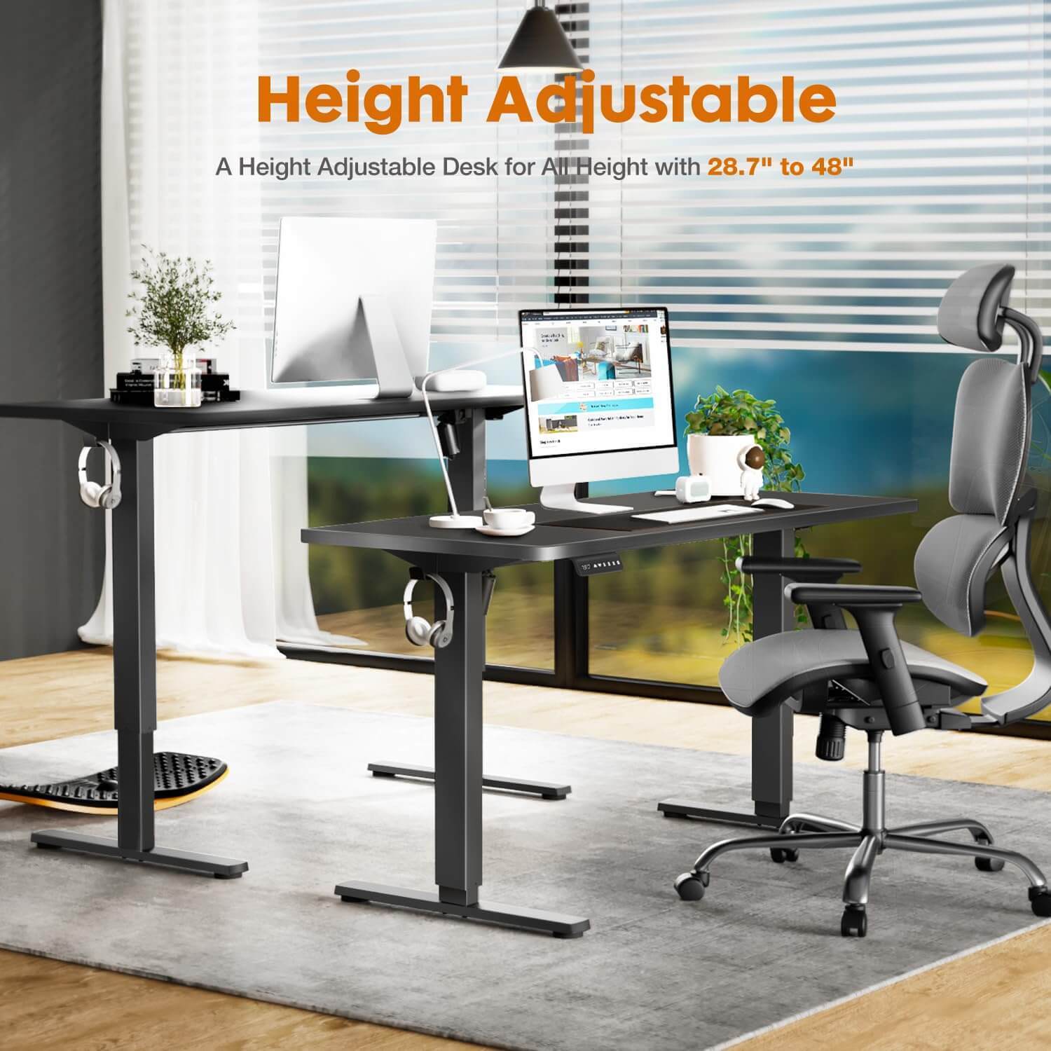 Electric Height Adjustable Standing Desk-thumbmail-1