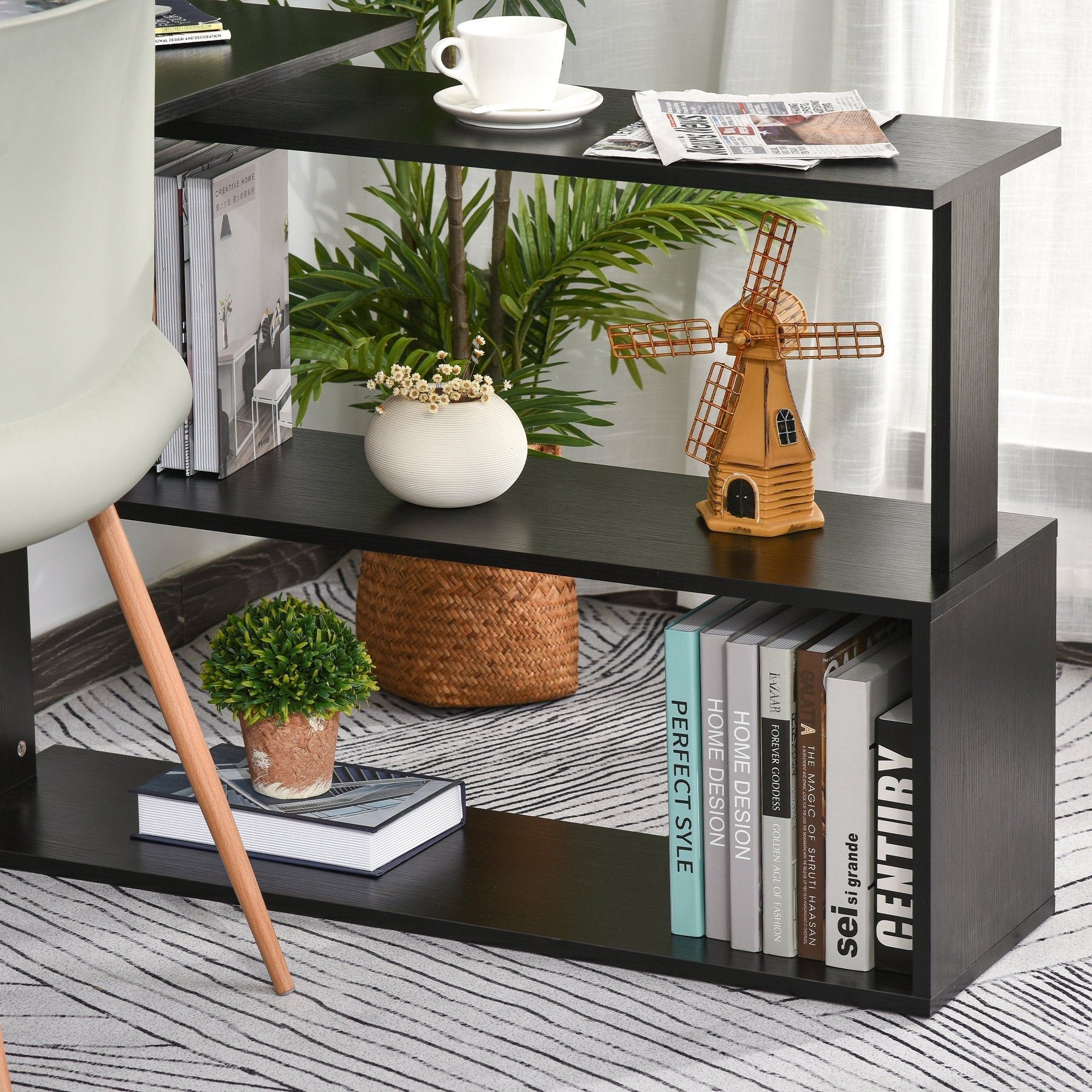 L Shaped 360 Degree Rotating Corner Desk-thumbmail-5