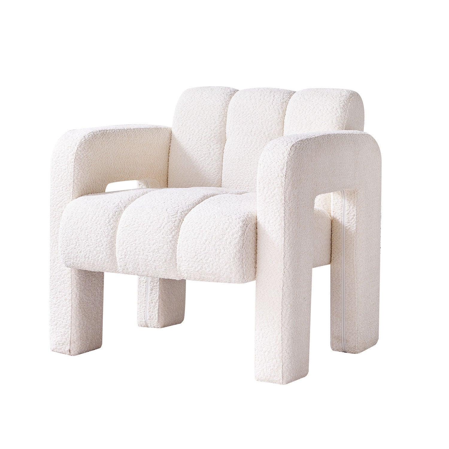 31.10" Wide Boucle Upholstered Accent Chair-thumbmail-1