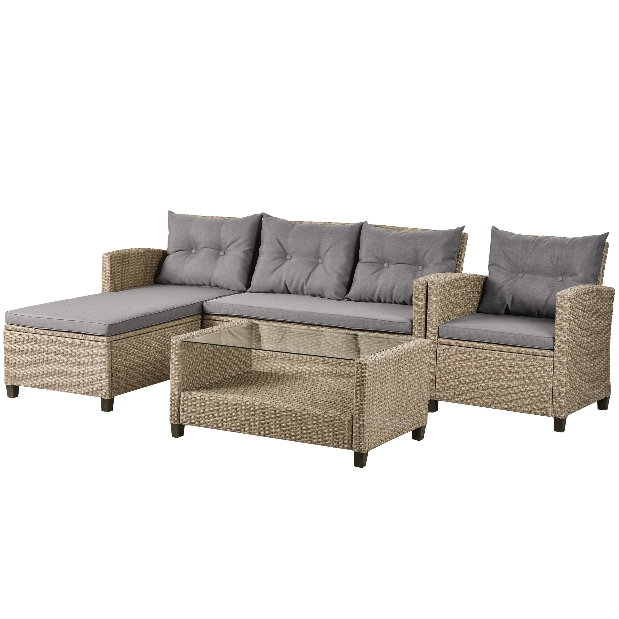 Set of 4 Piece Outdoor, Patio Furniture-thumbmail-1