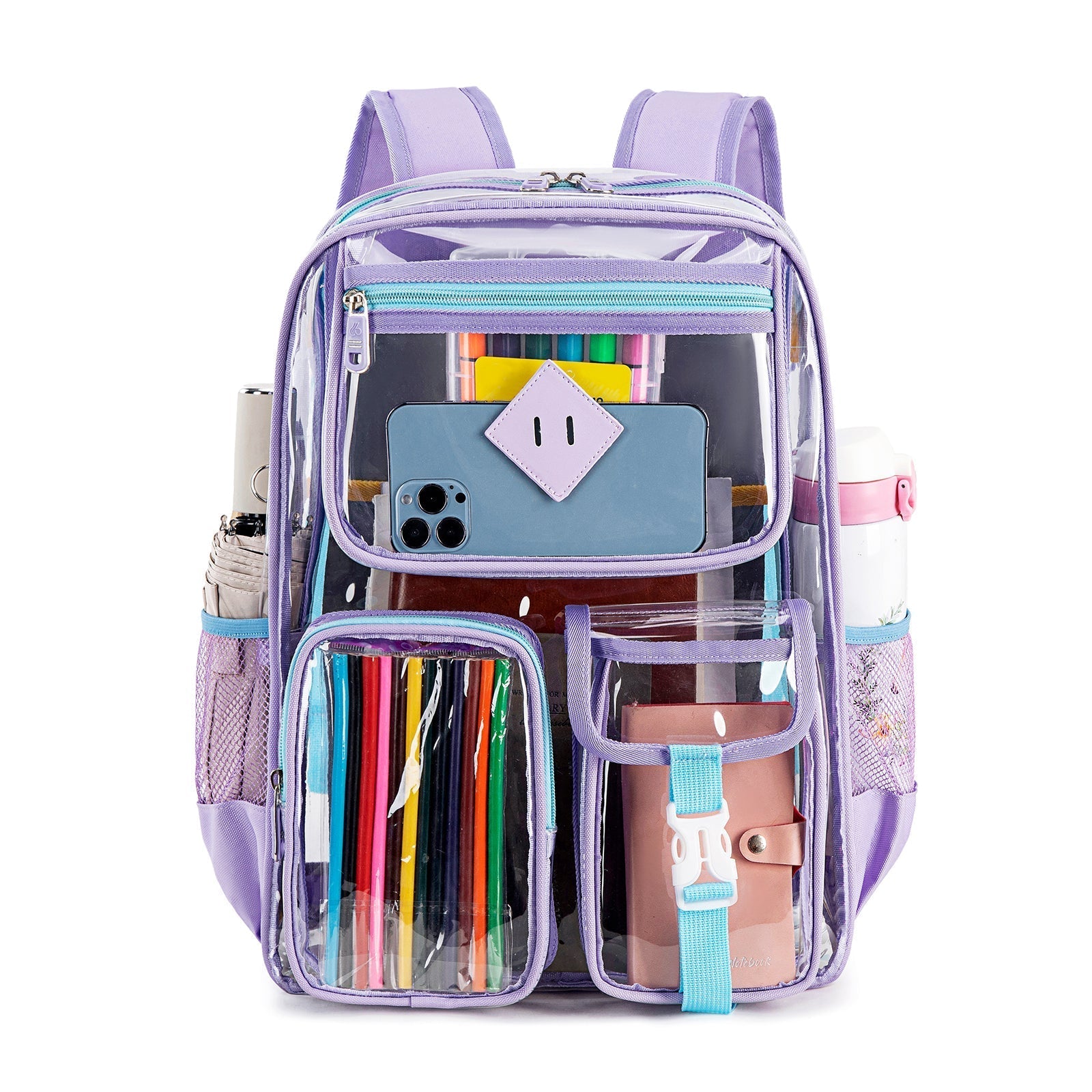 Contixo Heavy Duty Clear Backpack - PVC Transparent, Stadium Ap-thumbmail-7