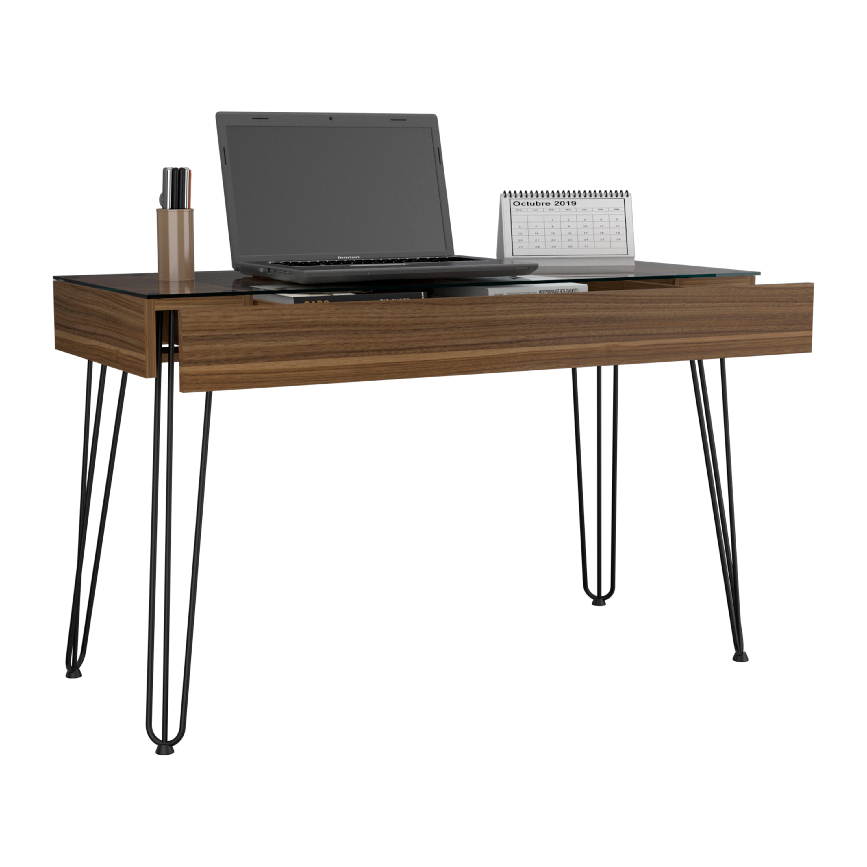 Mahogany Classic Office Desk-thumbmail-1