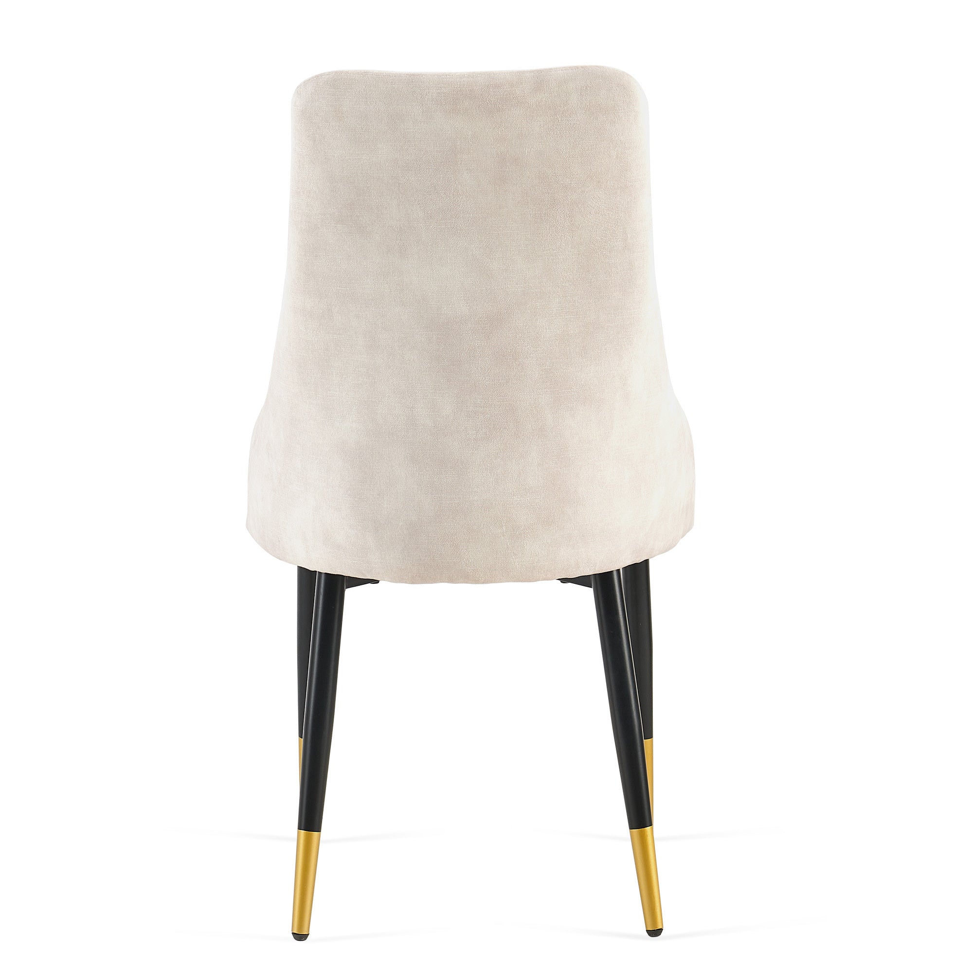 Set of 4 Beige Armless Dining Chairs-thumbmail-6