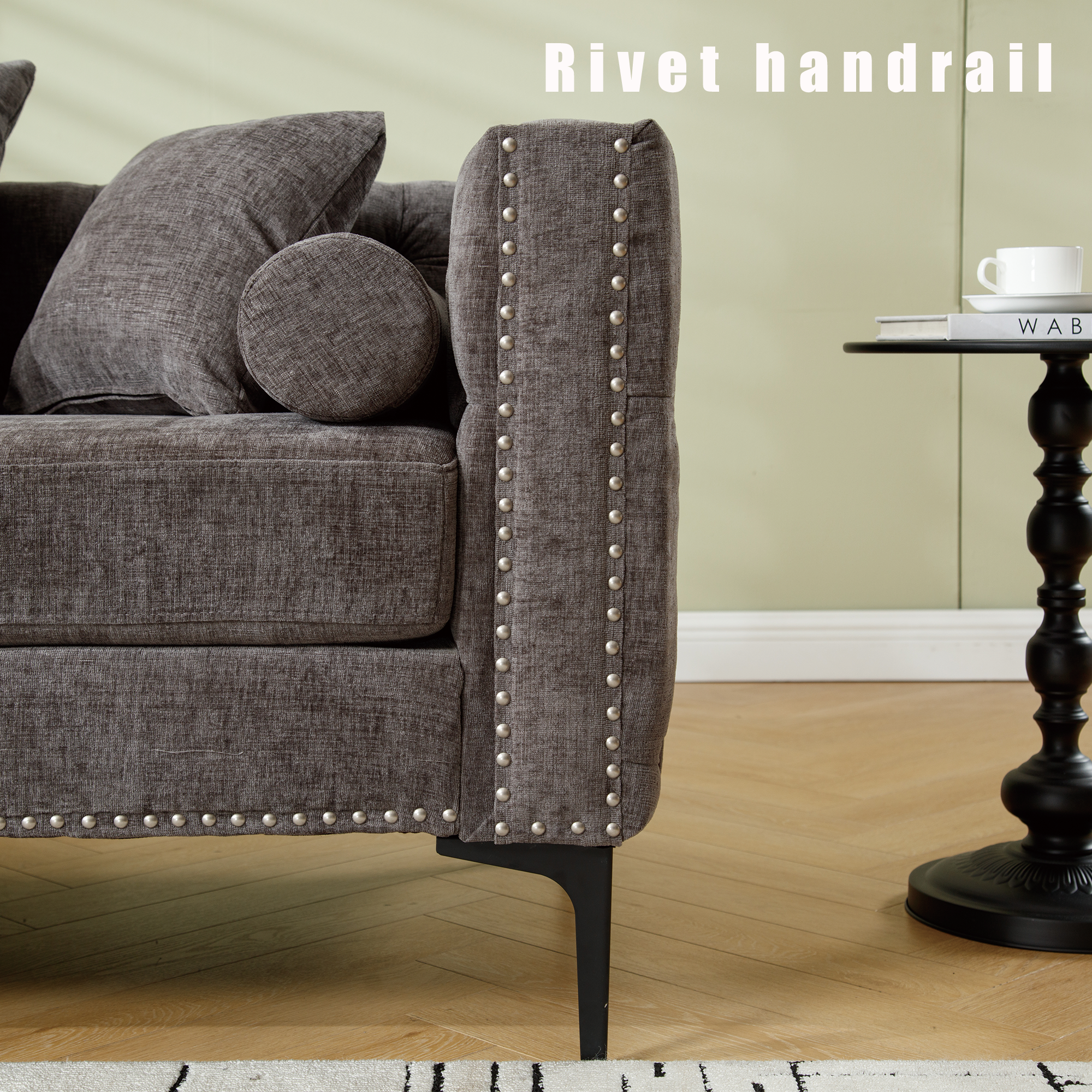 L Shaped Sectional Convertible Sofa With Storage Ottoman and Modern Tufted Style-thumbmail-10
