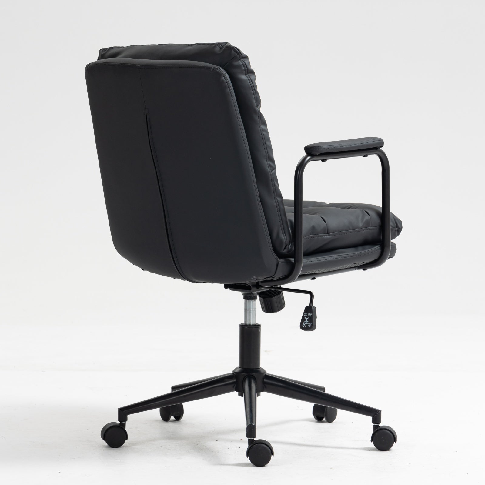 Mid Back Ergonomic PU Leather Rolling Swivel Chair-thumbmail-3