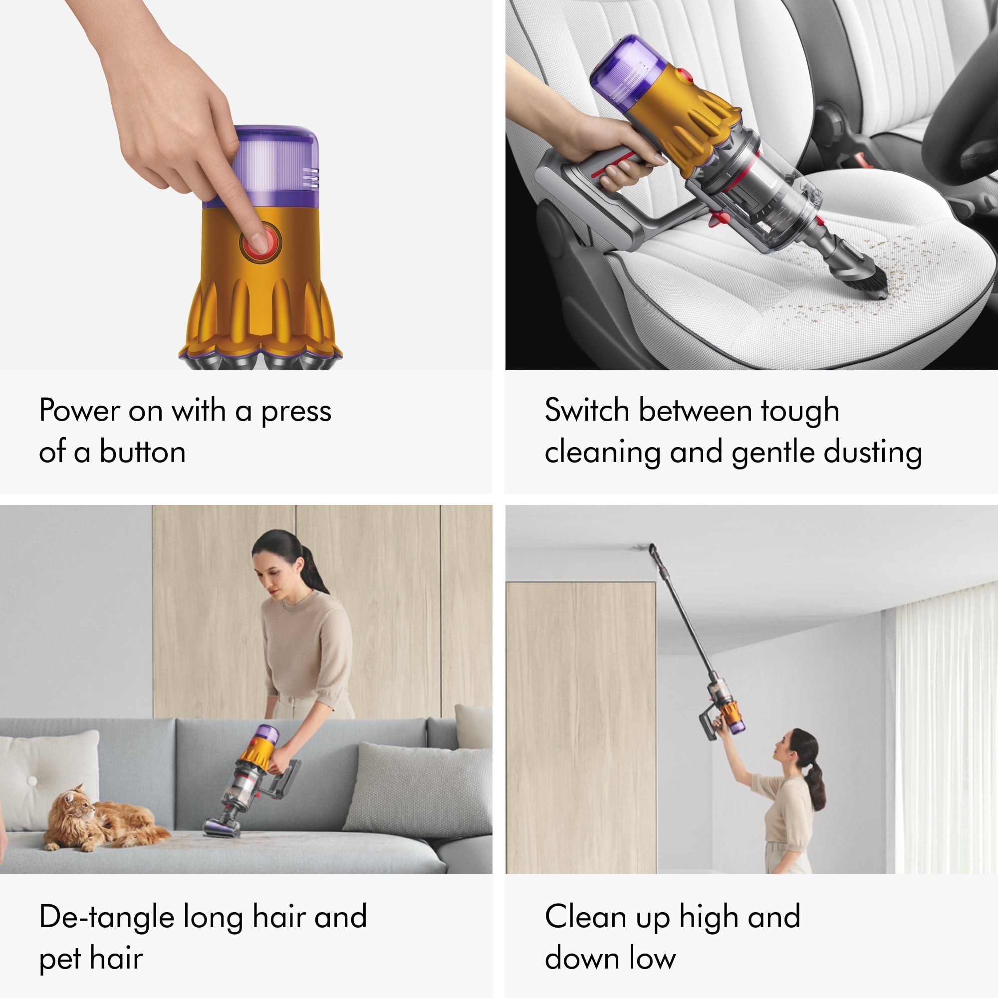Dyson V12 Detect Slim Cordless Vacuum Cleaner in Yellow (Certified Refurbished)-thumbmail-1