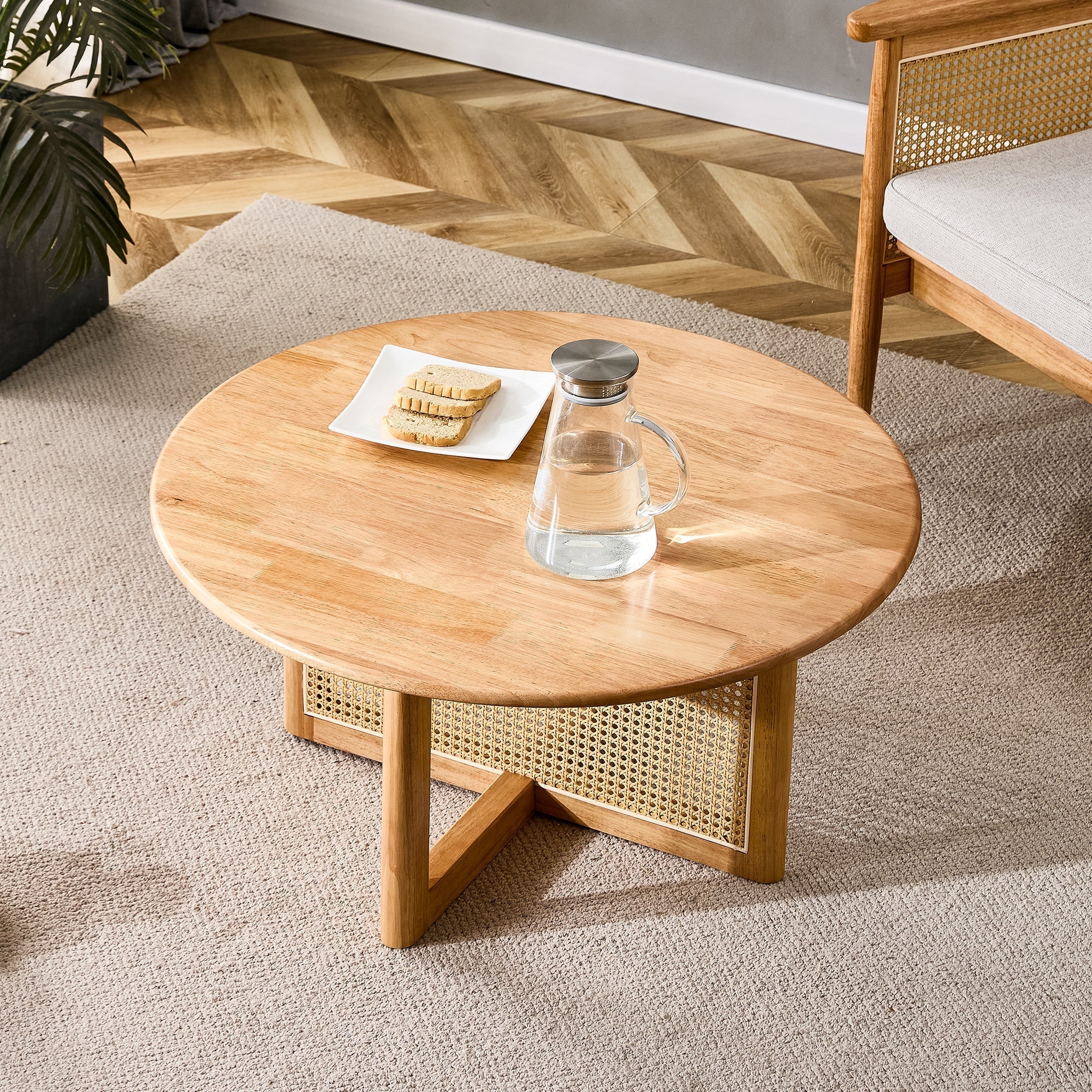 Natural Elegant Wooden Coffee Table-thumbmail-9