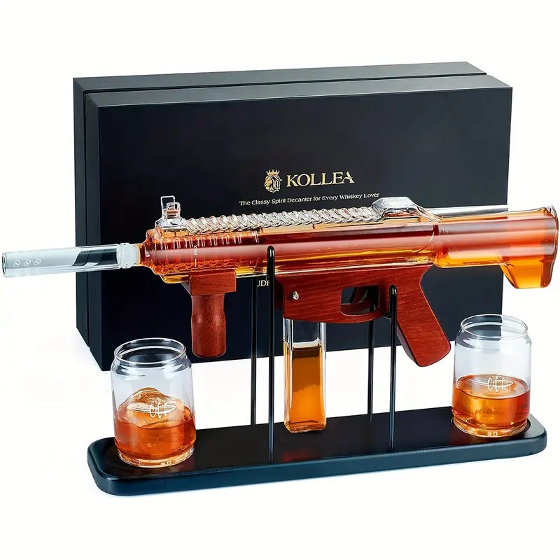 M-16 Machine Gun Whiskey Decanter Set-thumbmail-1