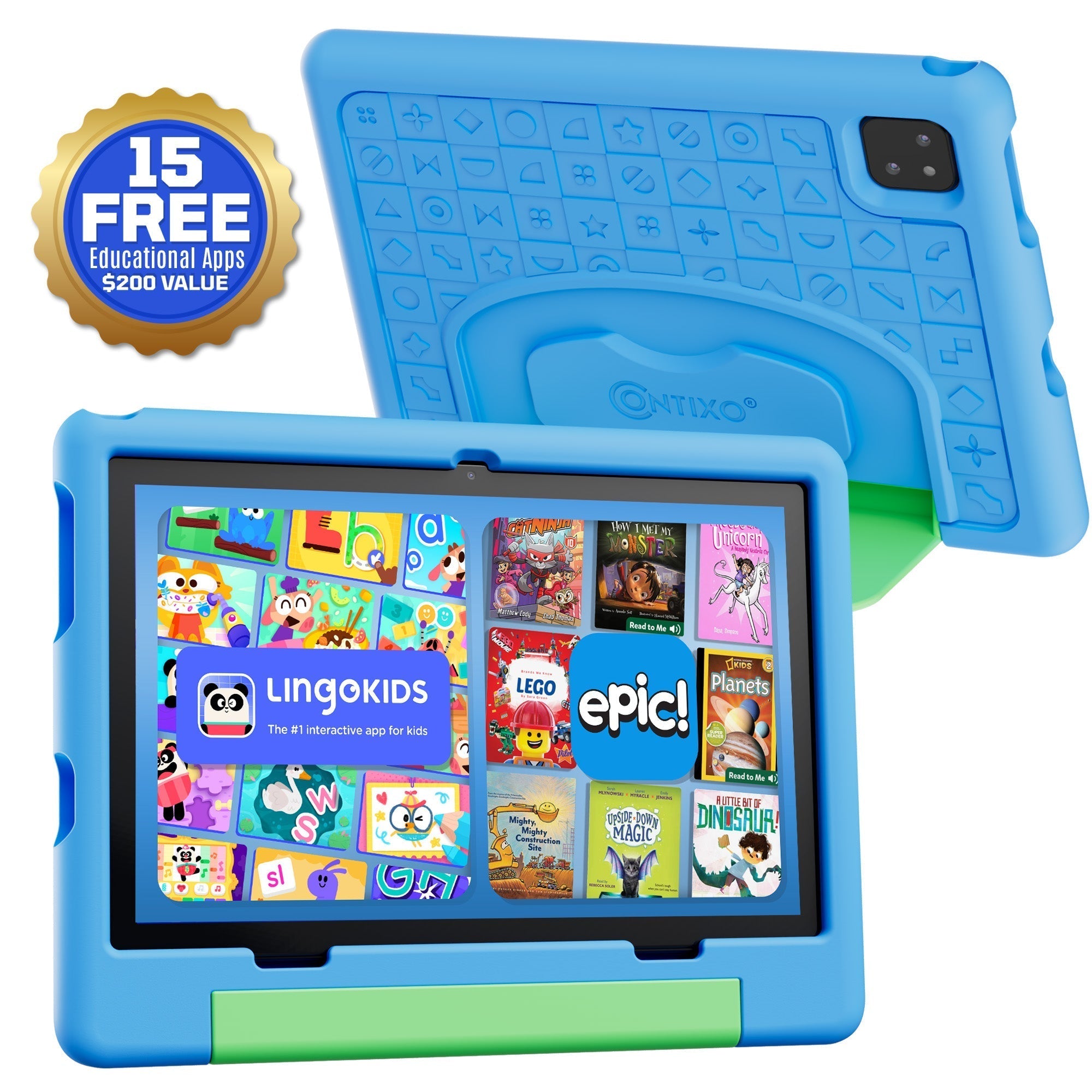 Contixo A10 | 10" Kids Tablet, 2026 Model, Epic! and Lingokids, 64GB-thumbmail-1