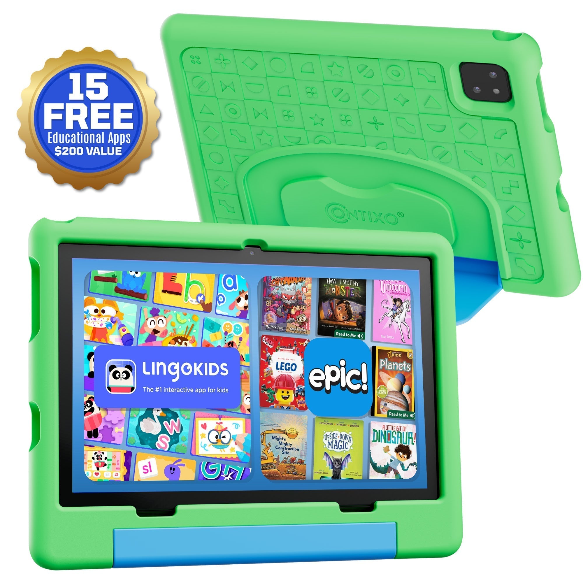 Contixo A10 | 10" Kids Tablet, 2026 Model, Epic! and Lingokids, 64GB-thumbmail-2