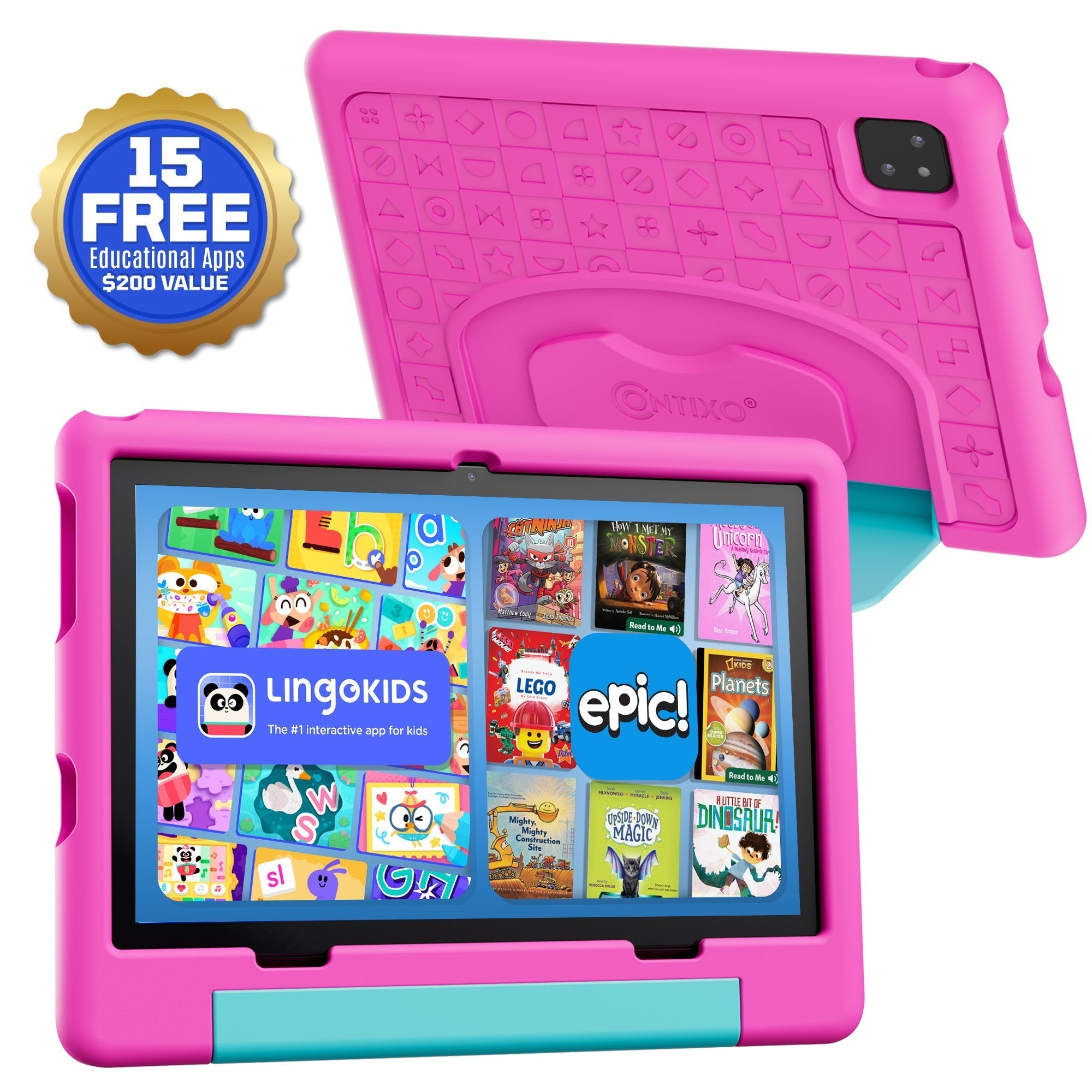 Contixo A10 | 10" Kids Tablet, 2026 Model, Epic! and Lingokids, 64GB-thumbmail-3